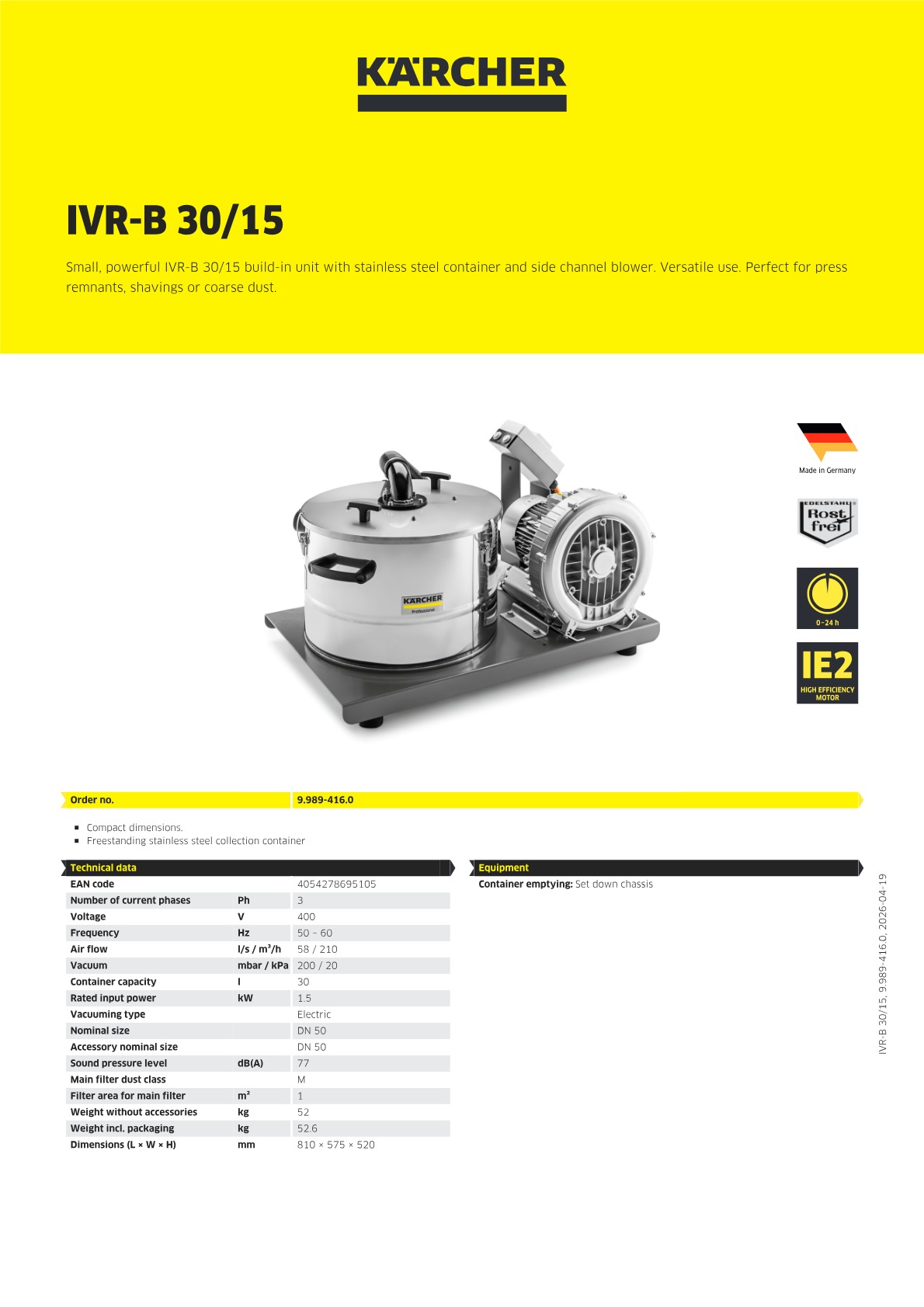 Product information