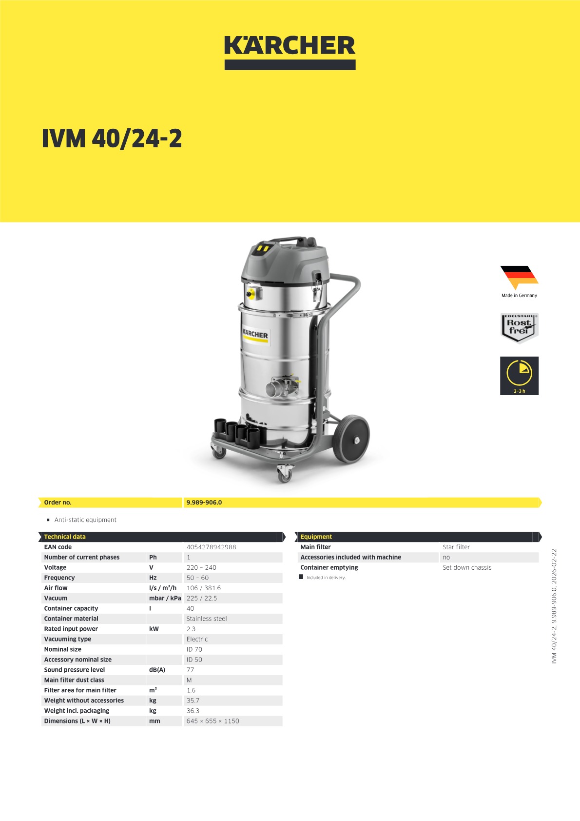 Product information