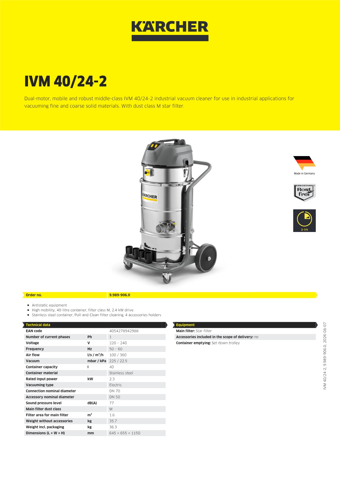 Product information