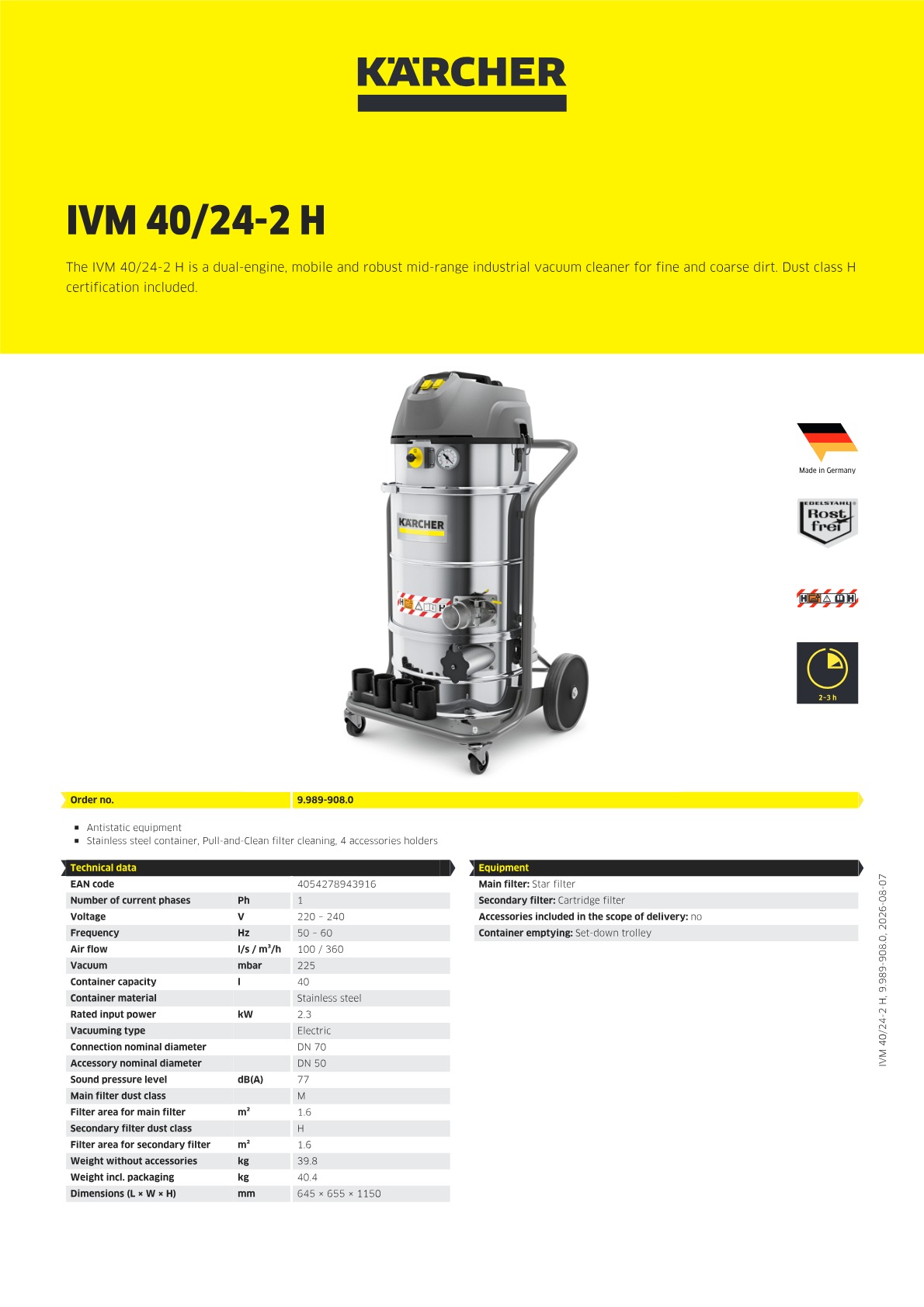 Product information
