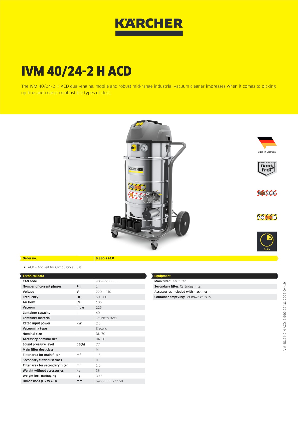Product information