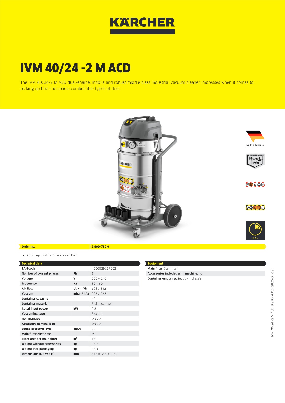 Product information