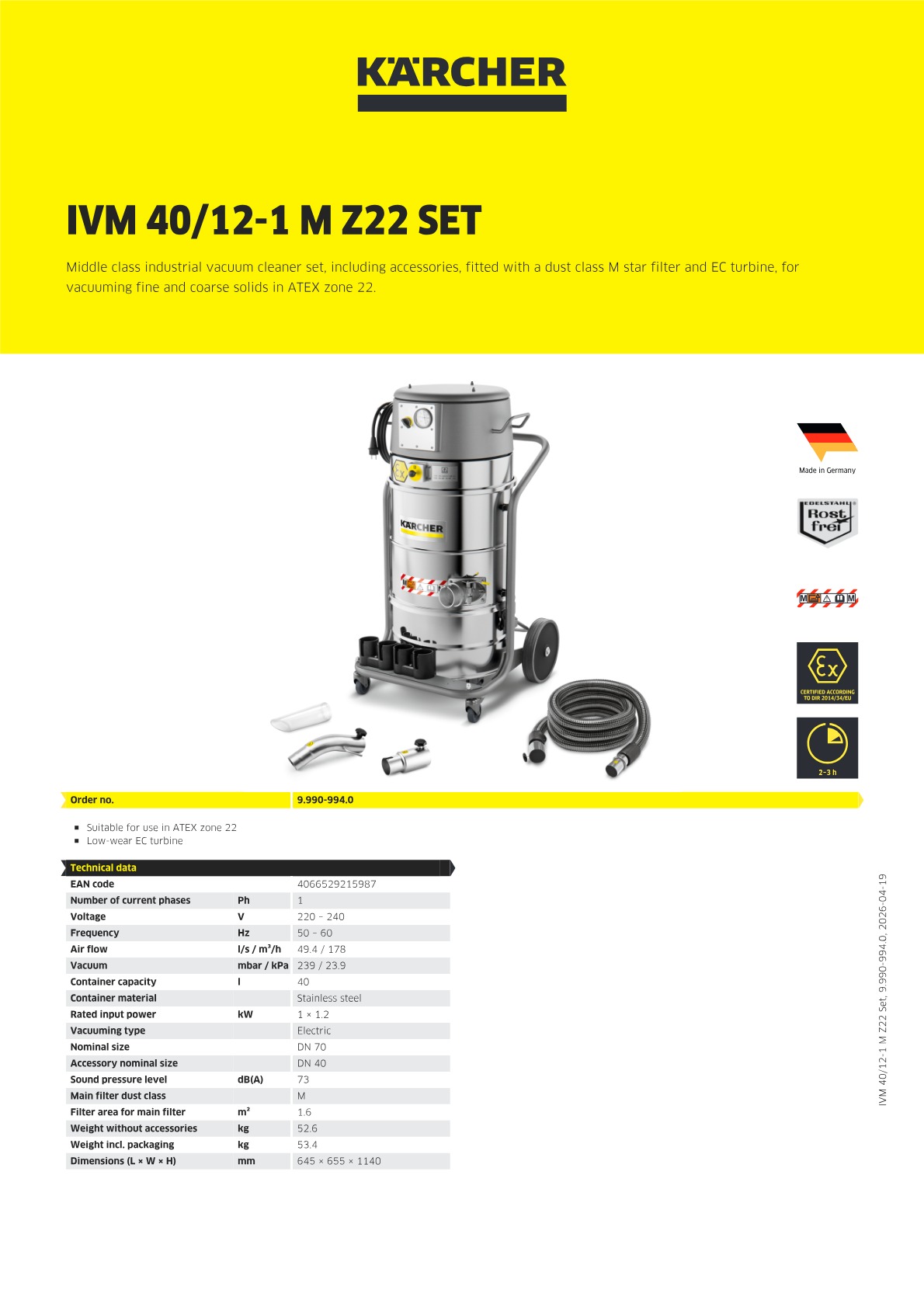 Product information