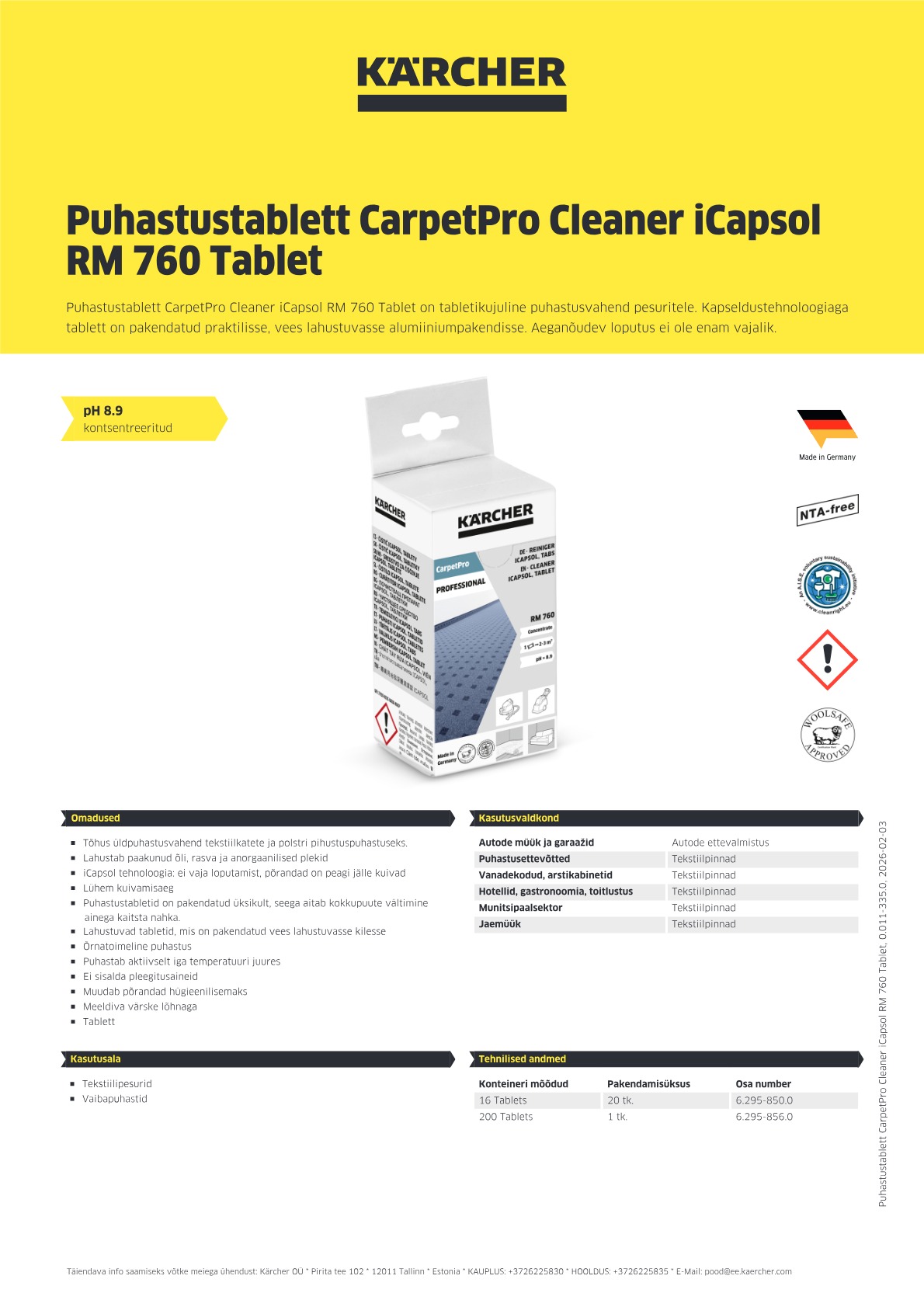 Tooteinfo