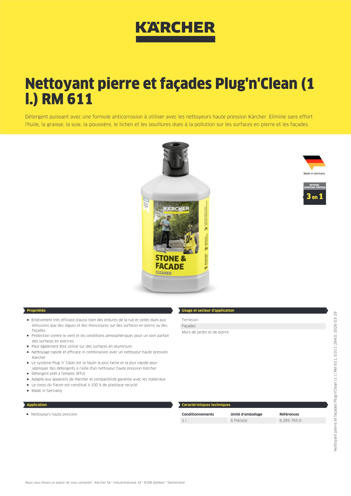 Informations produit