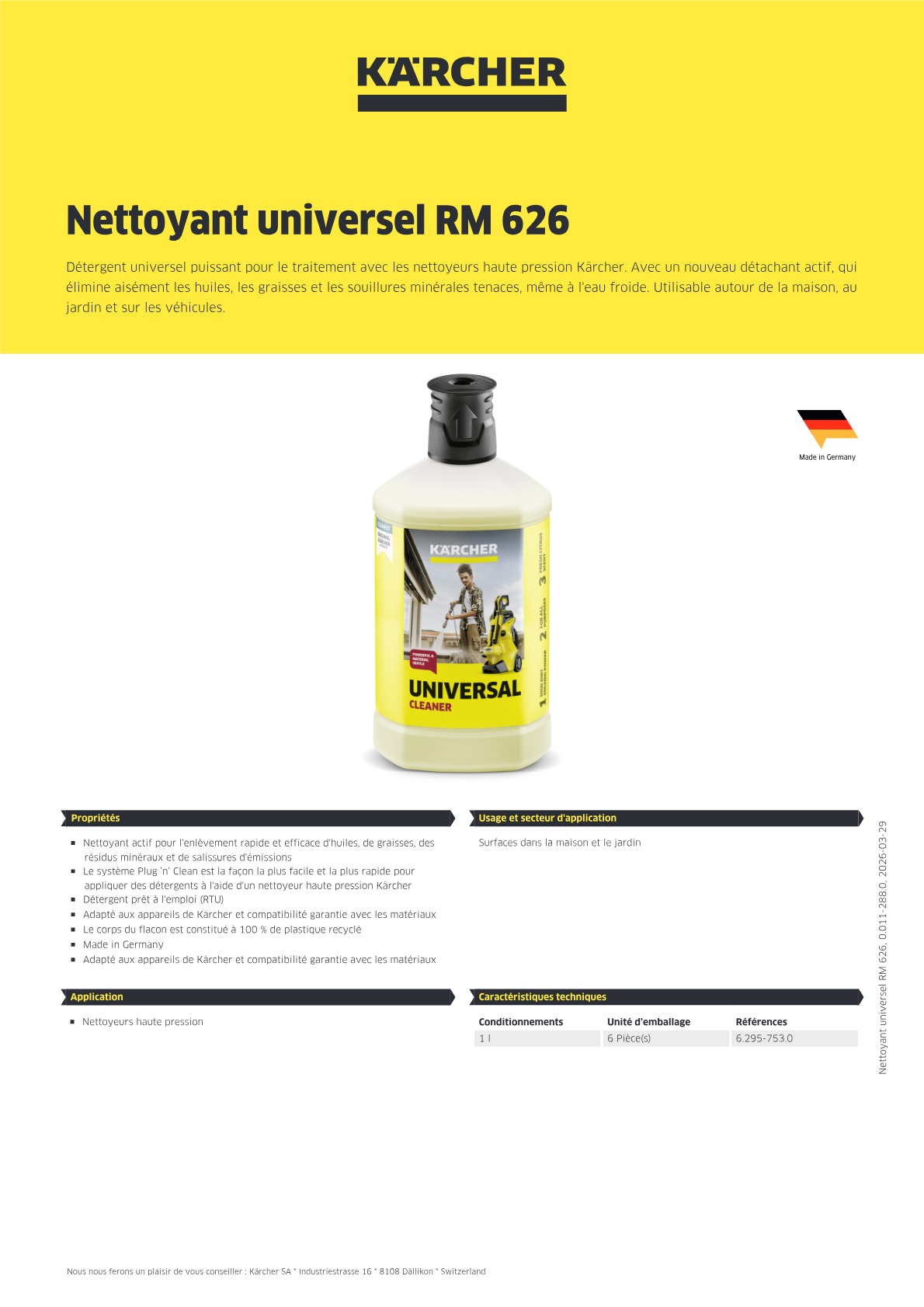 Informations produit