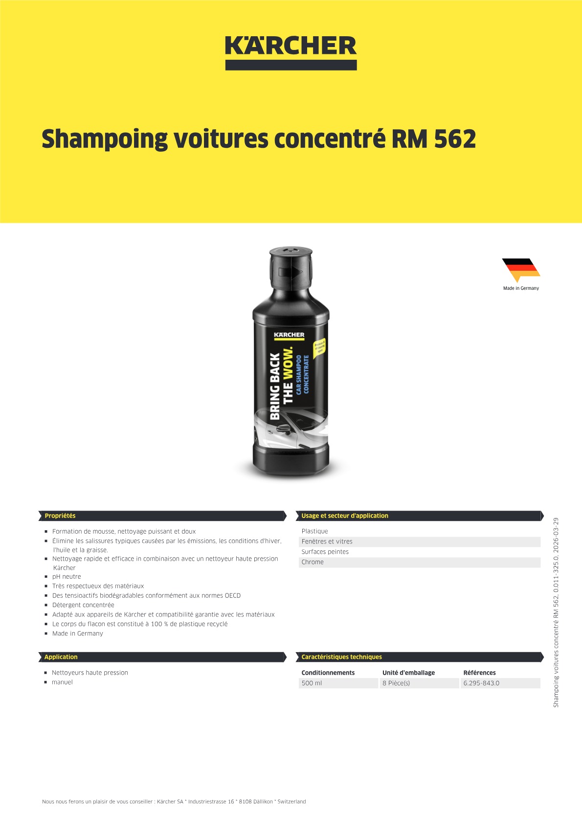 Informations produit
