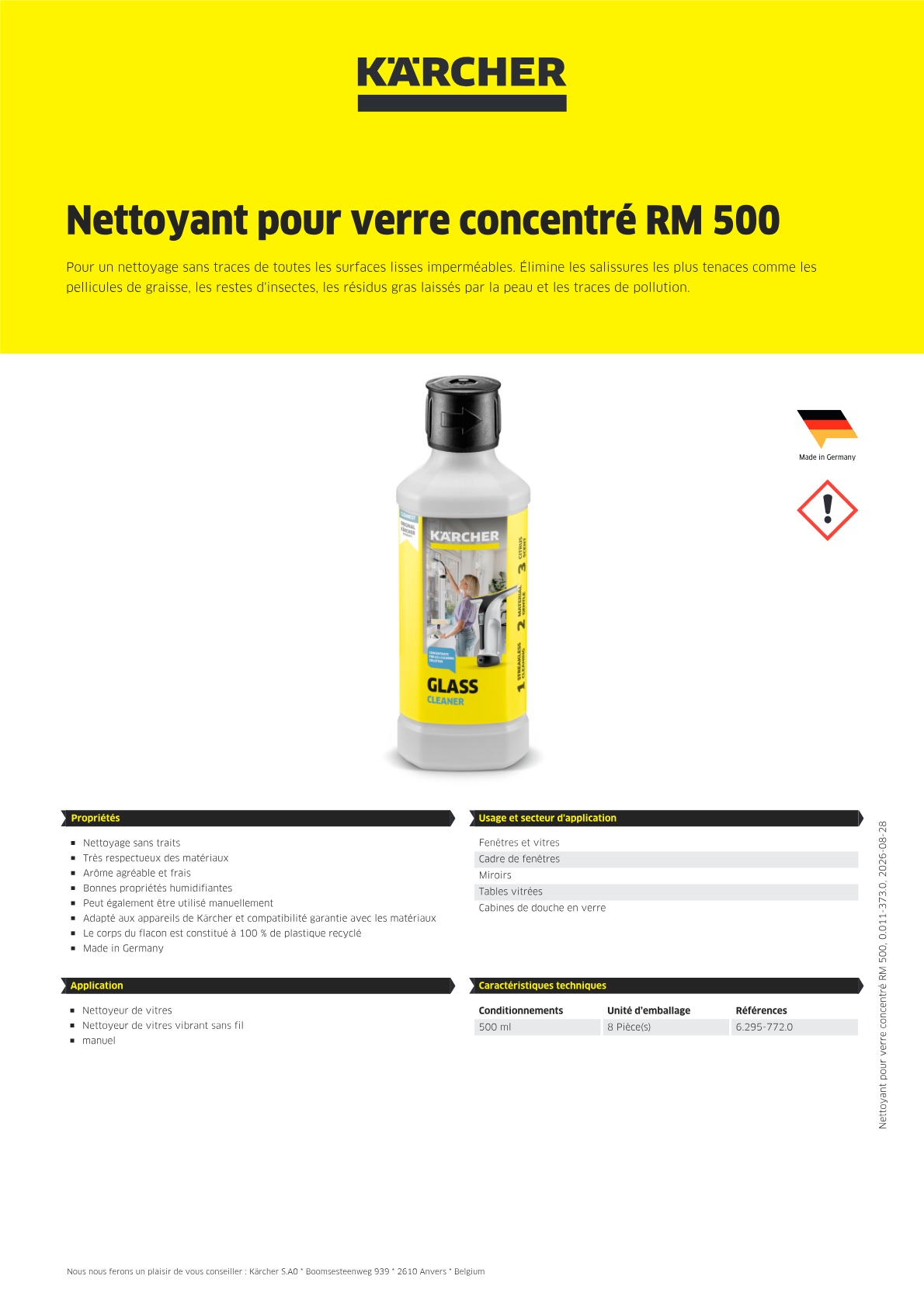 Informations sur le produit