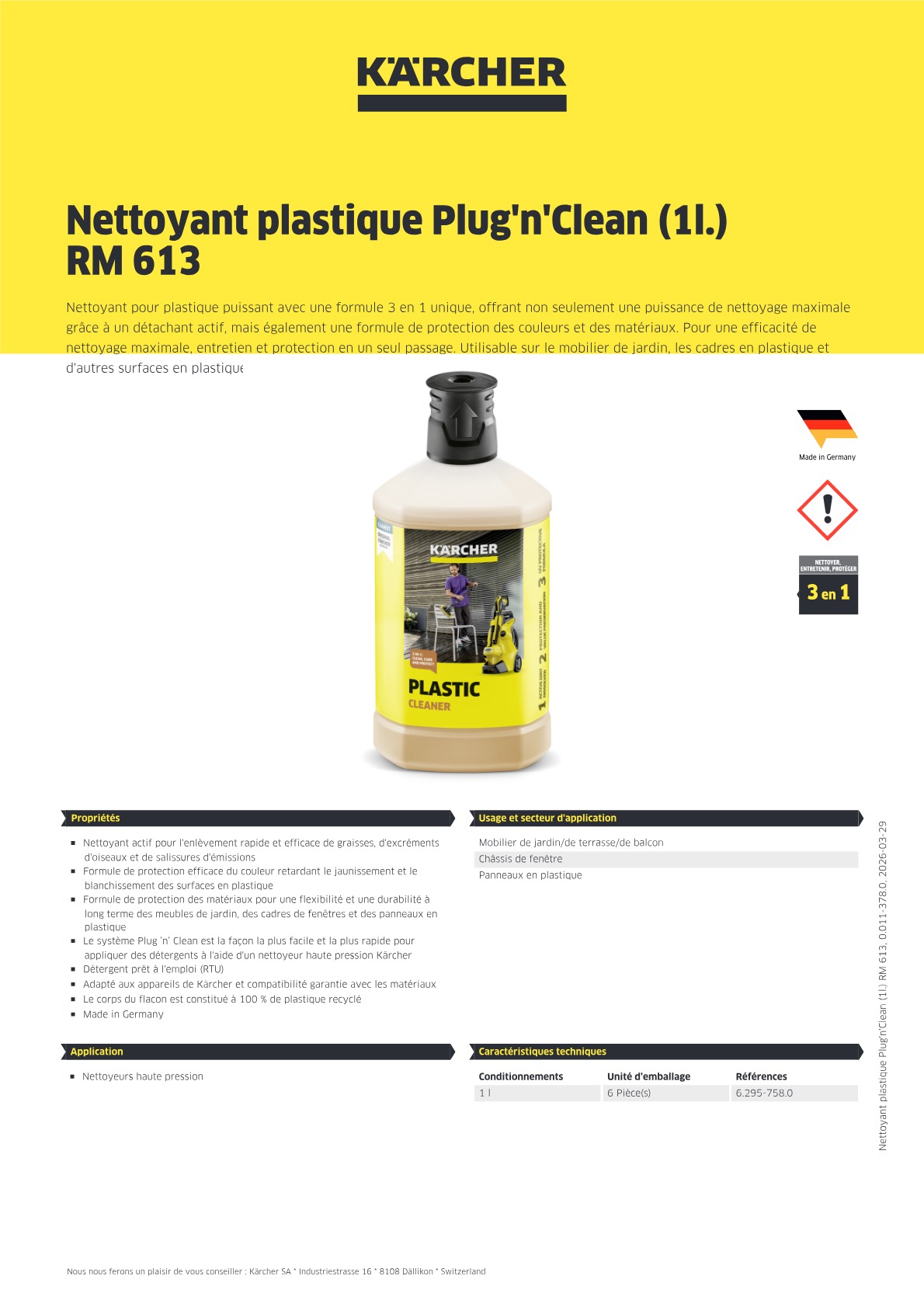Informations produit