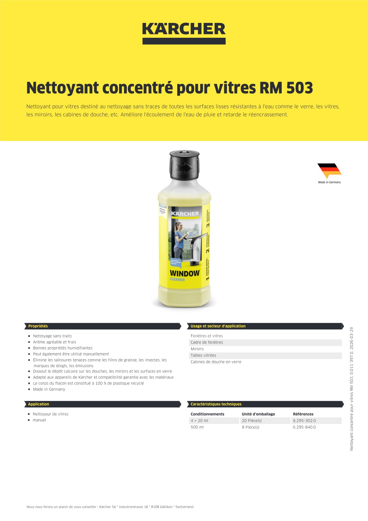 Informations produit