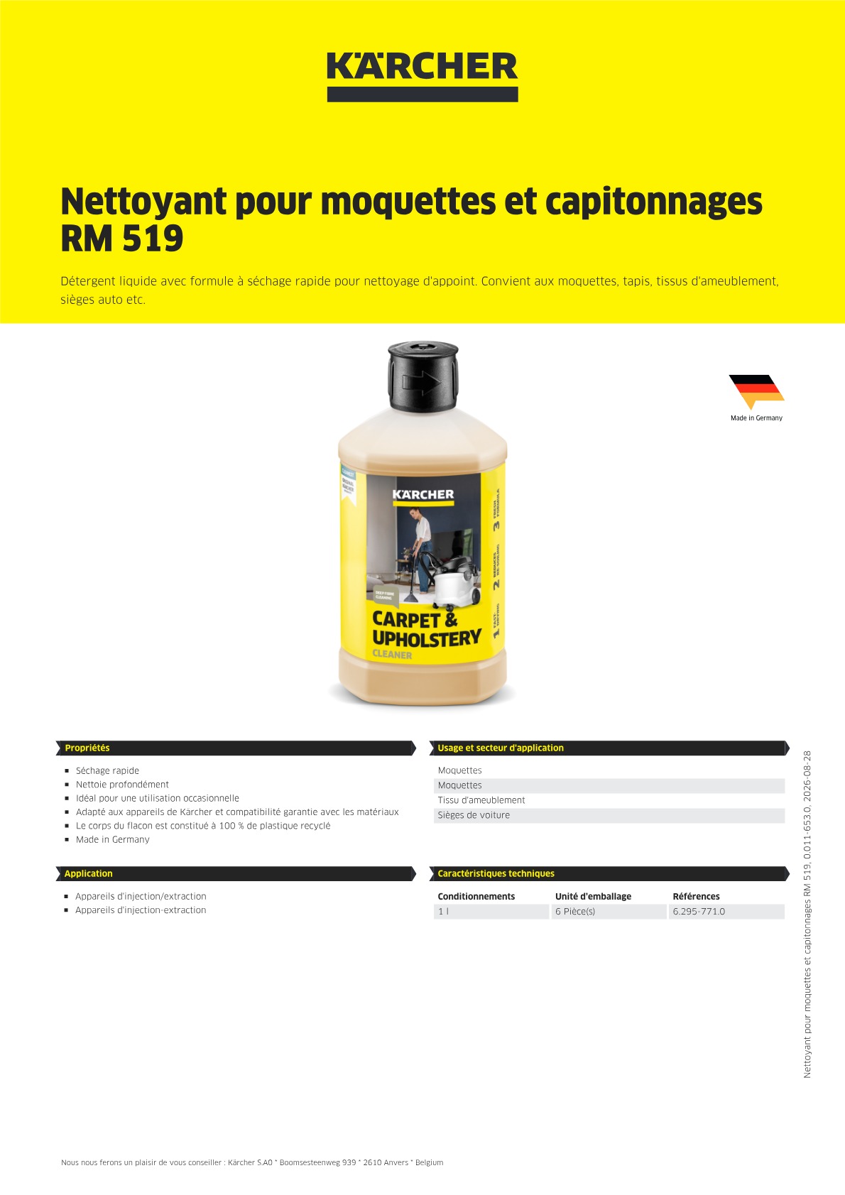 Informations sur le produit
