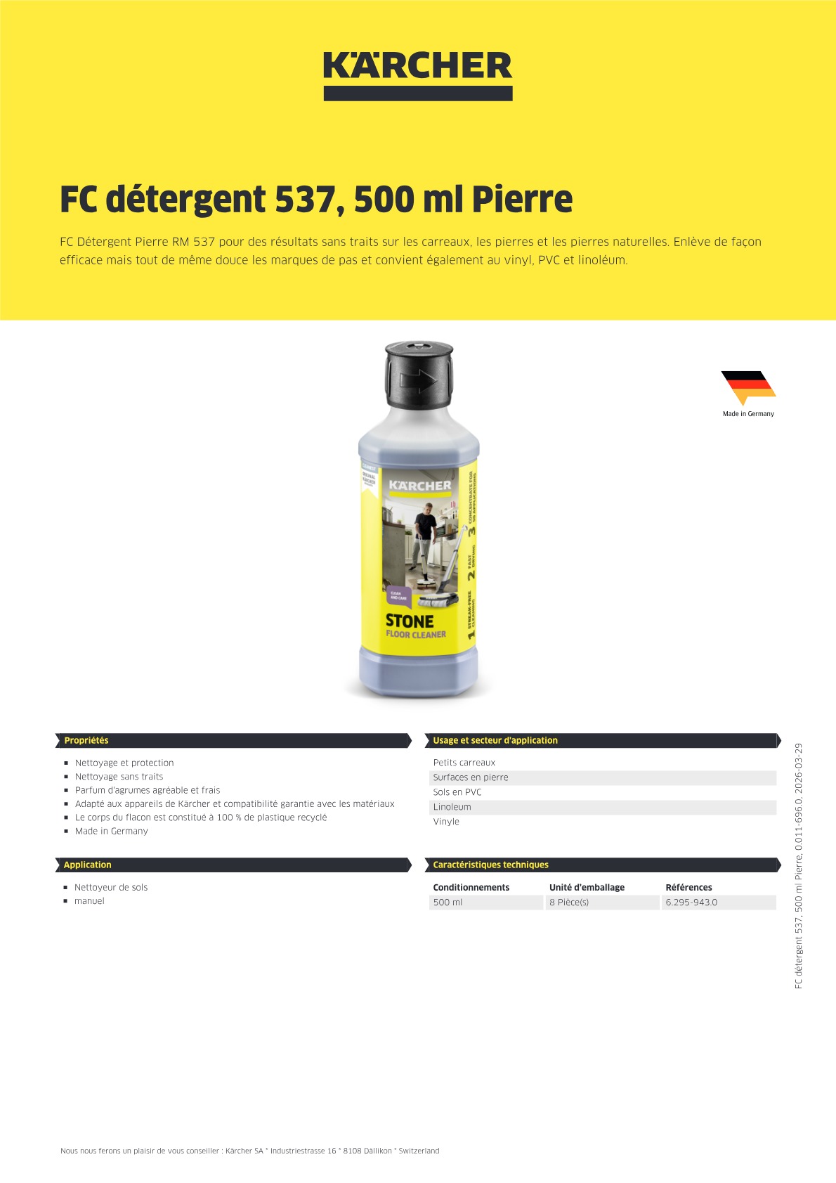 Informations produit