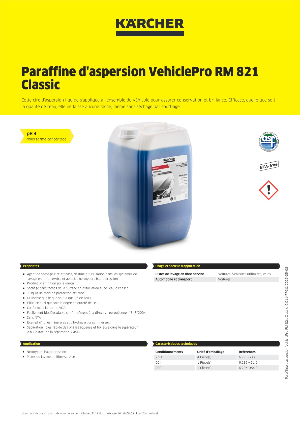 Informations produit