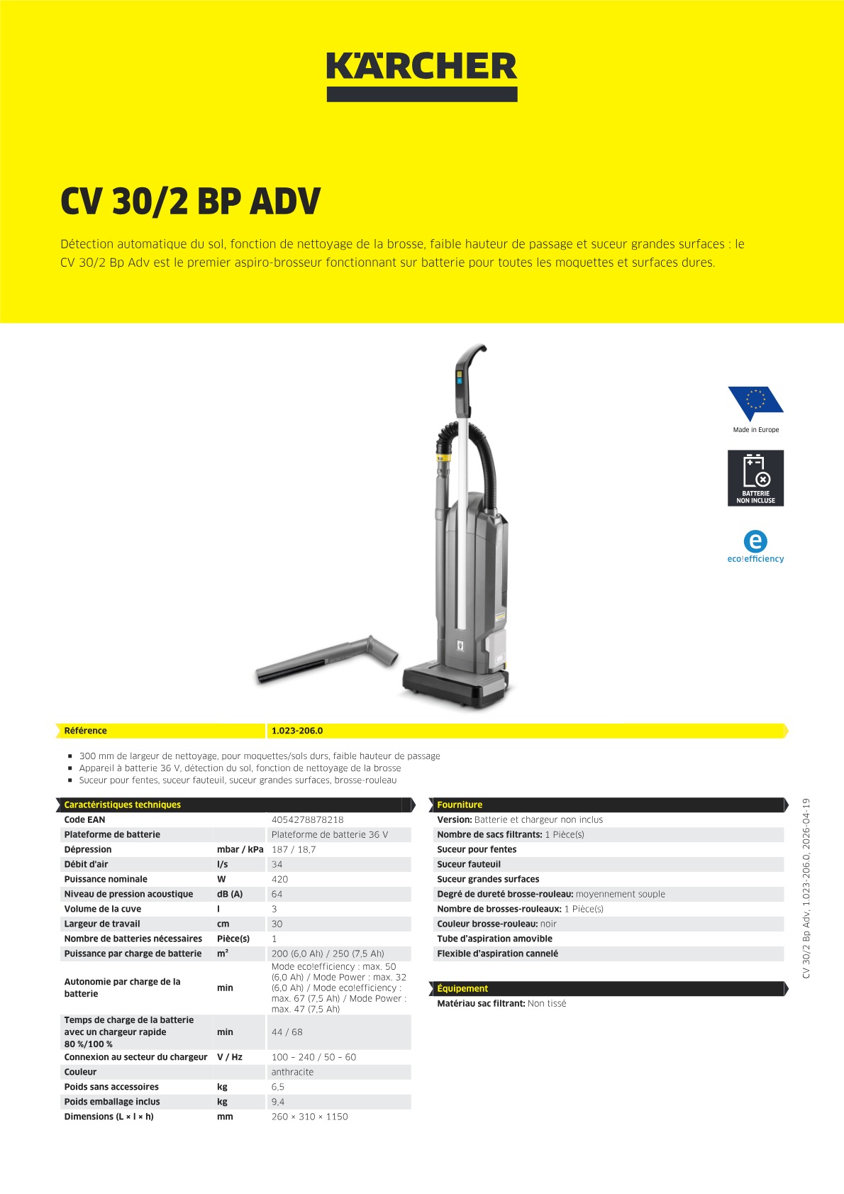Informations sur le produit