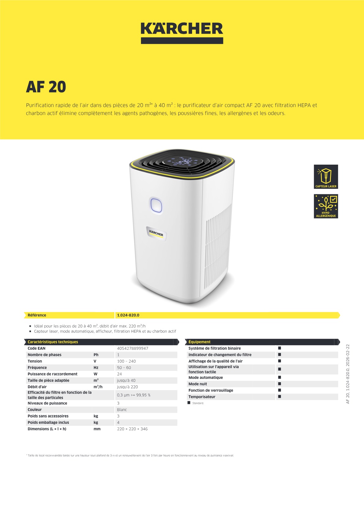 Informations produit