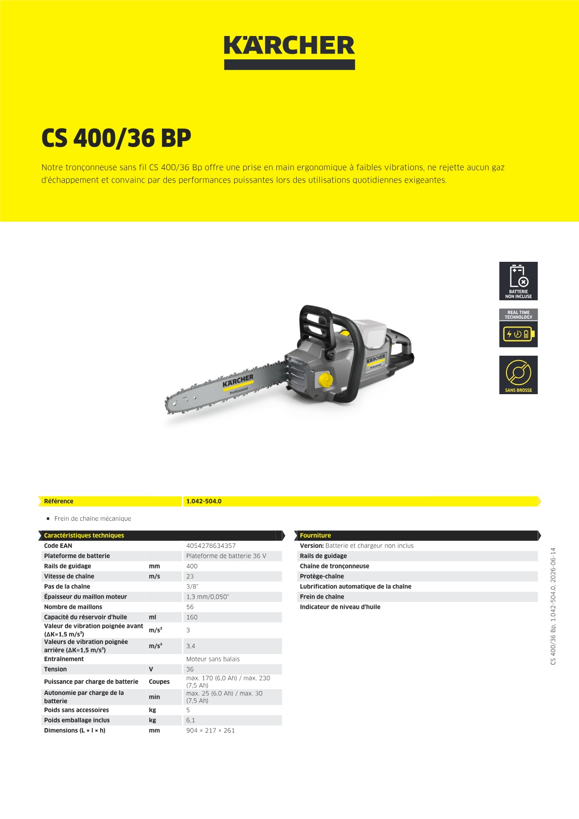Informations sur le produit