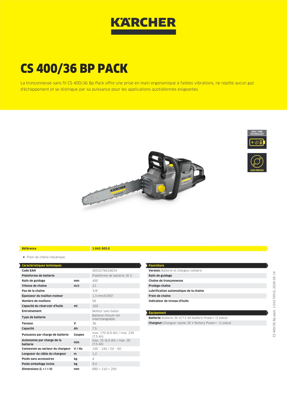 Informations sur le produit