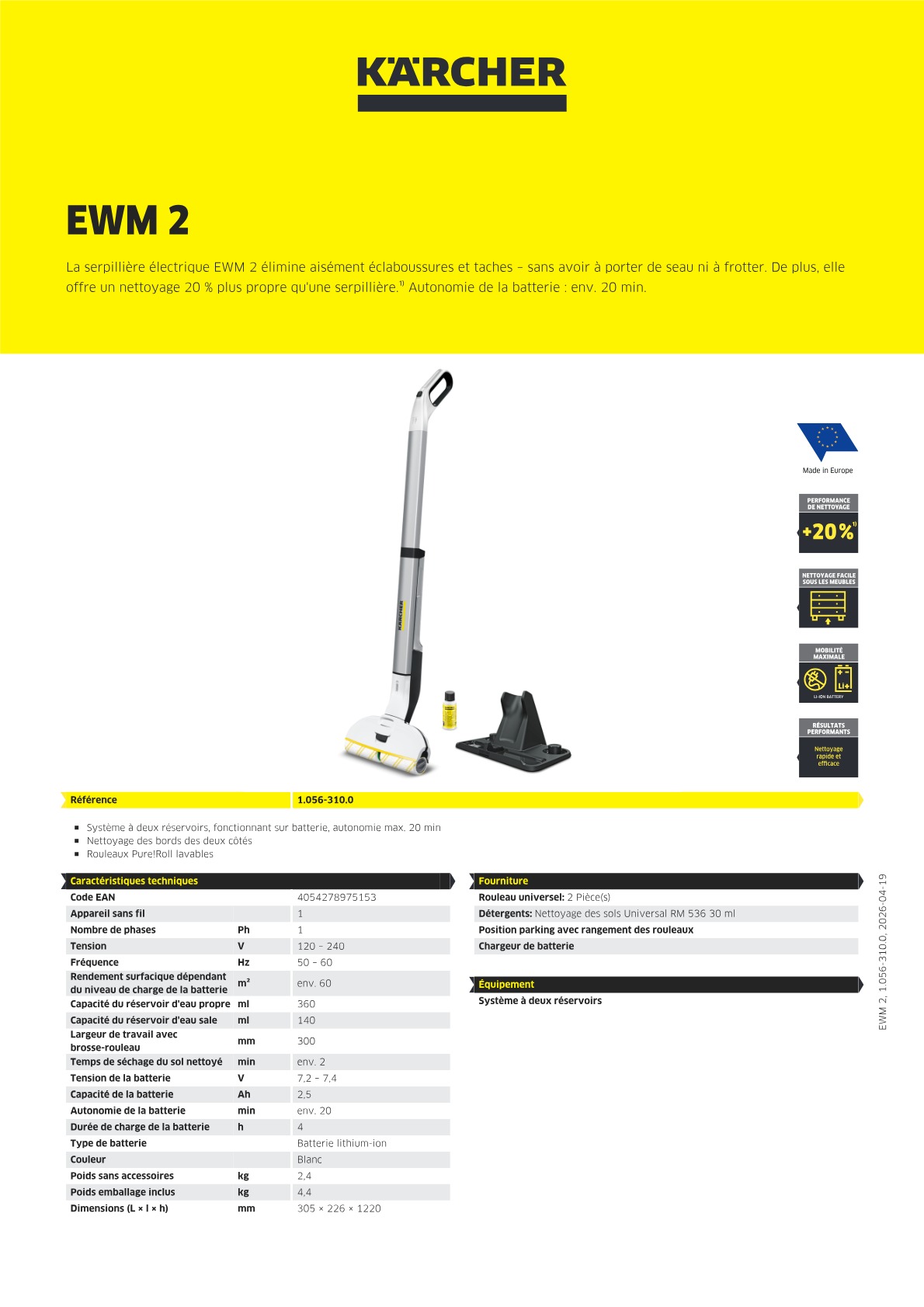 Informations sur le produit