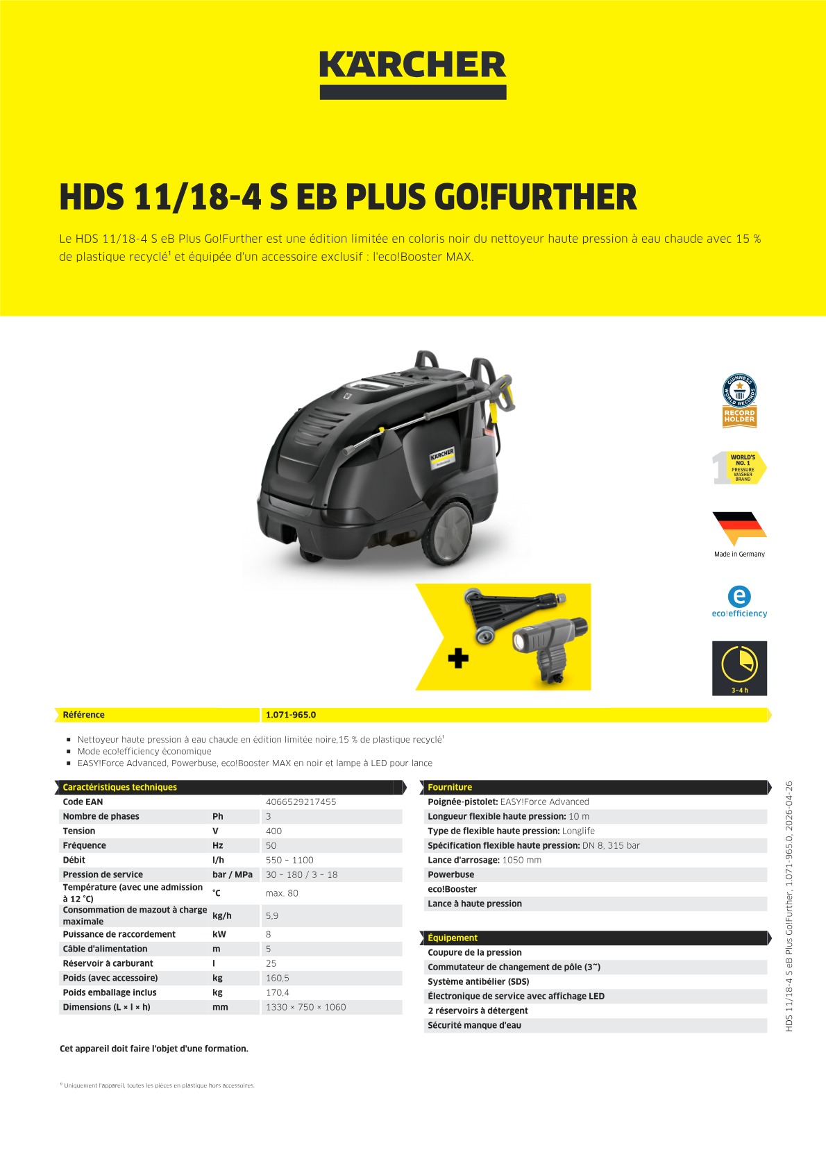 Informations sur le produit