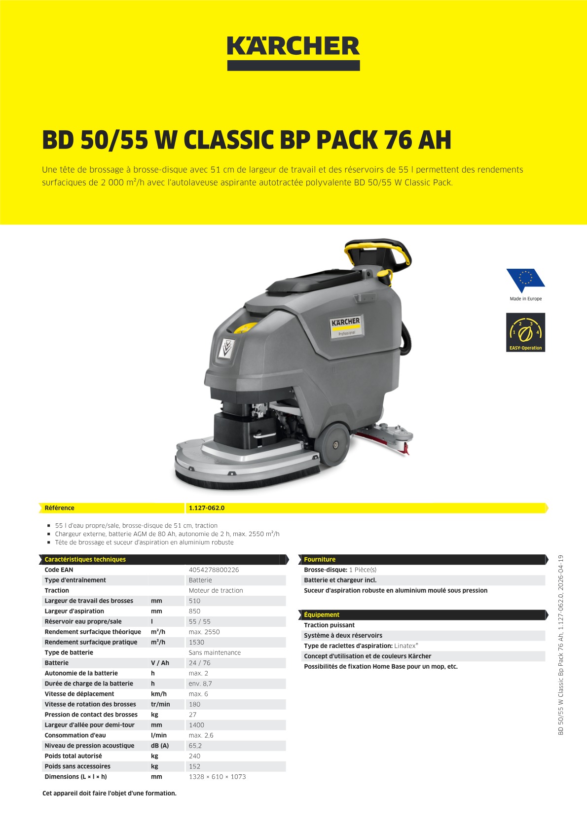 Informations sur le produit
