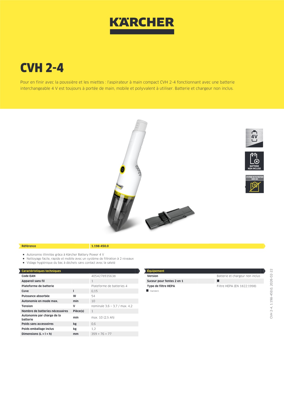 Informations produit