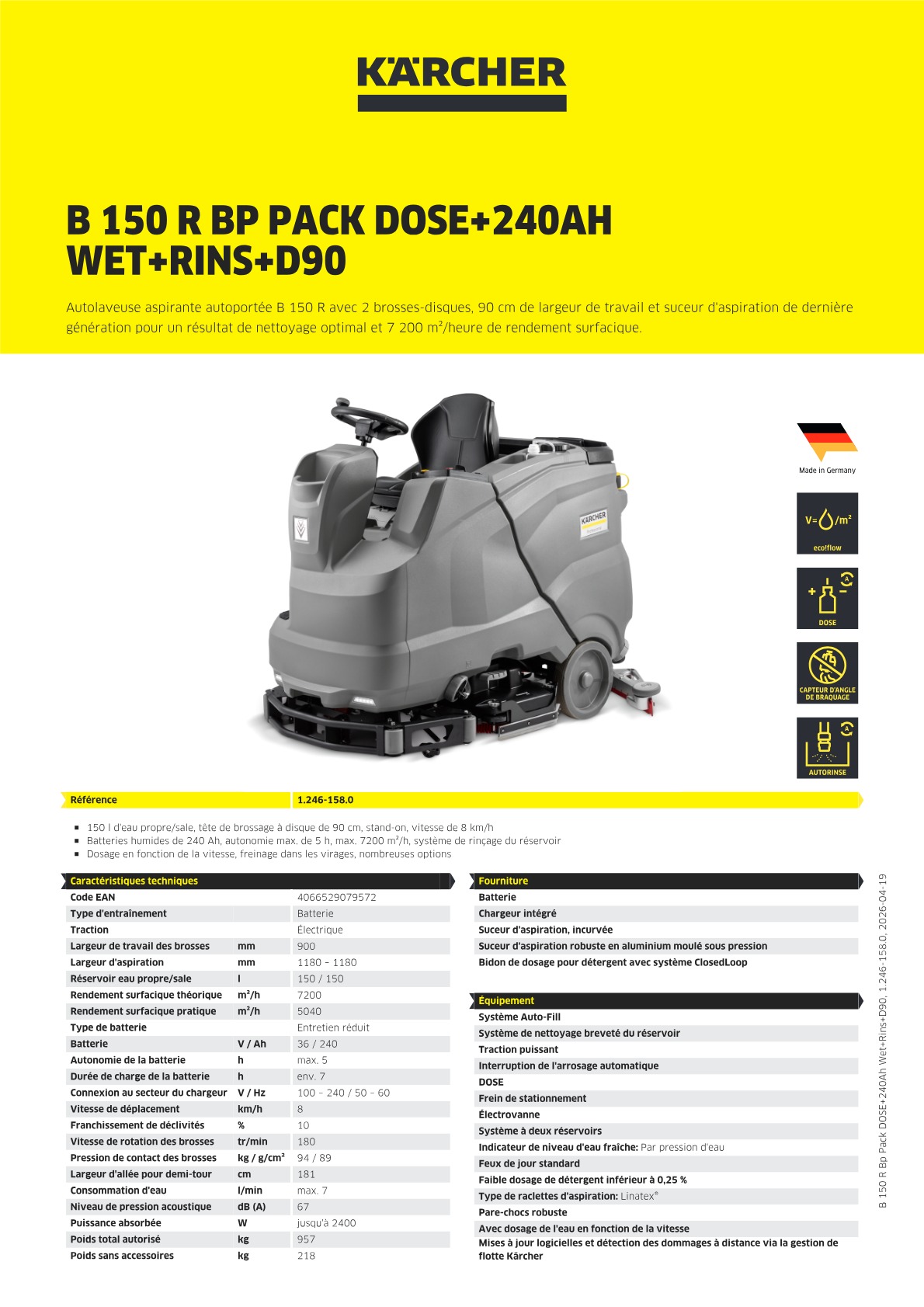 Informations sur le produit