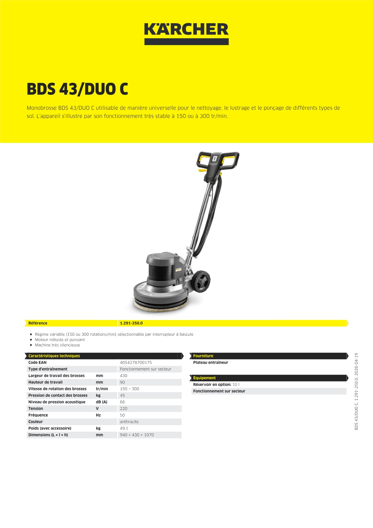 Informations sur le produit