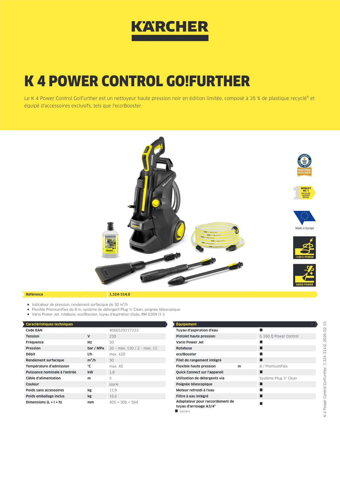 Informations produit