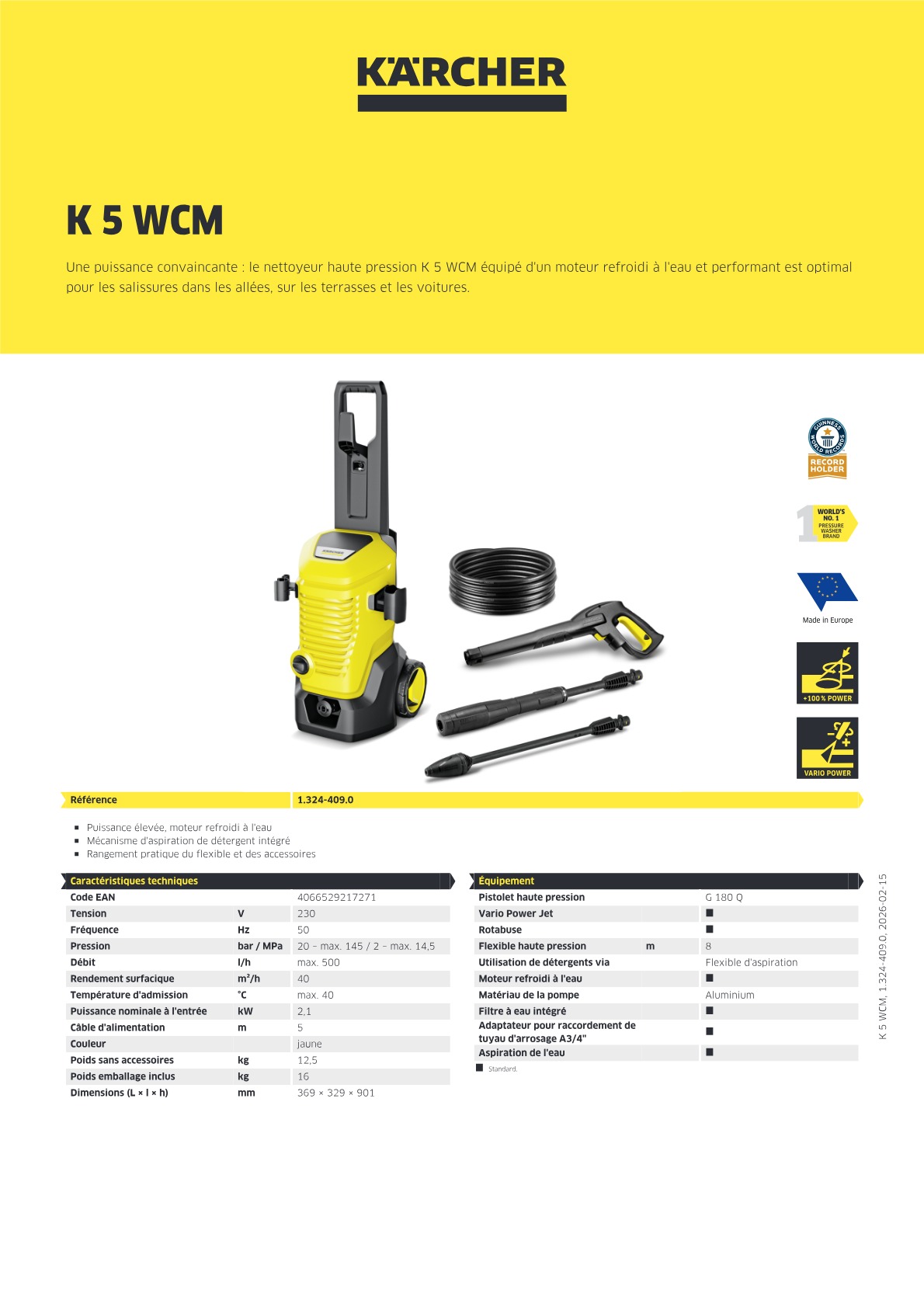 Informations produit