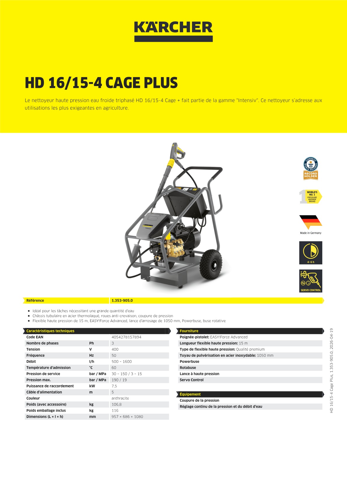 Informations sur le produit
