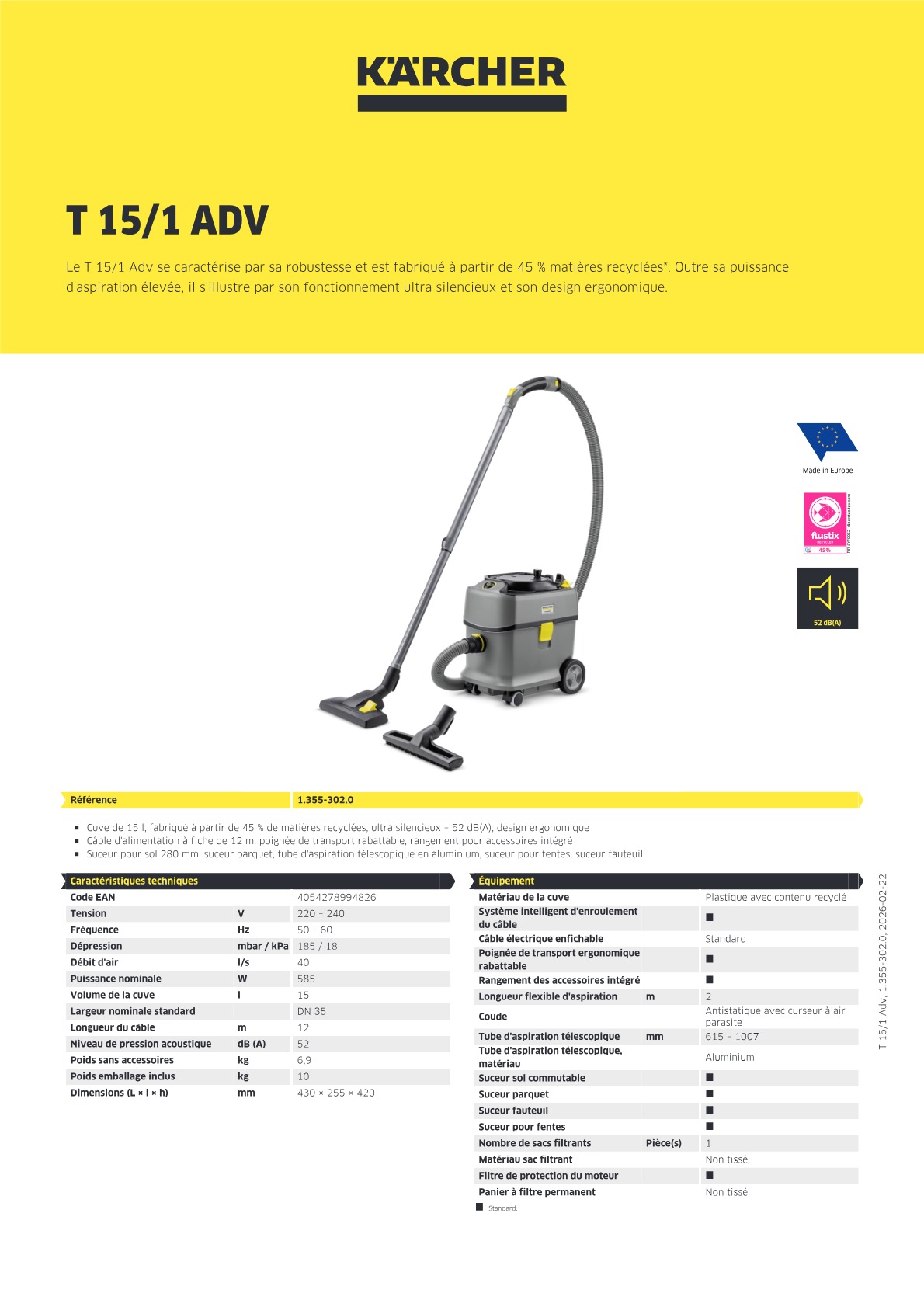 Informations produit