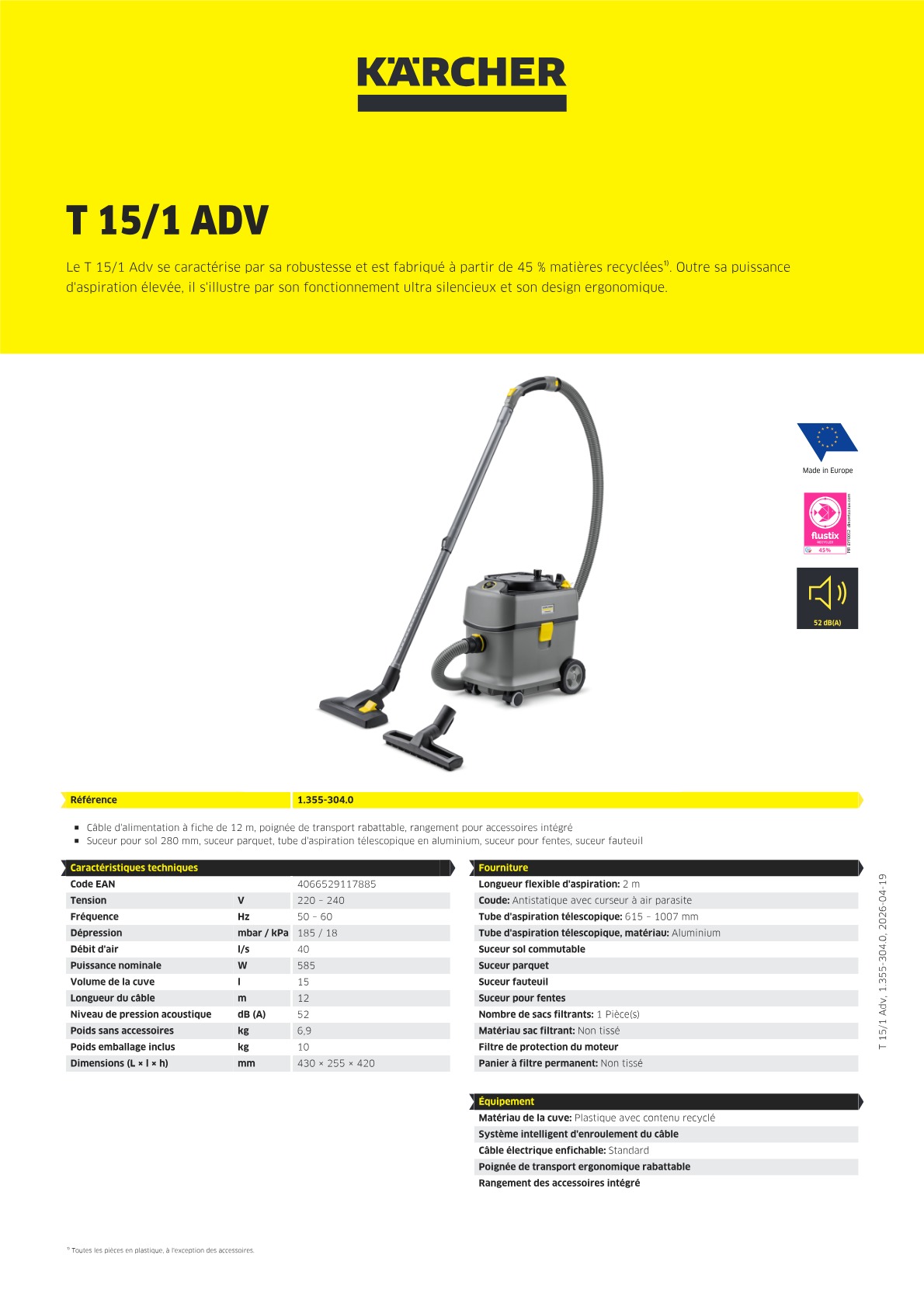 Informations sur le produit