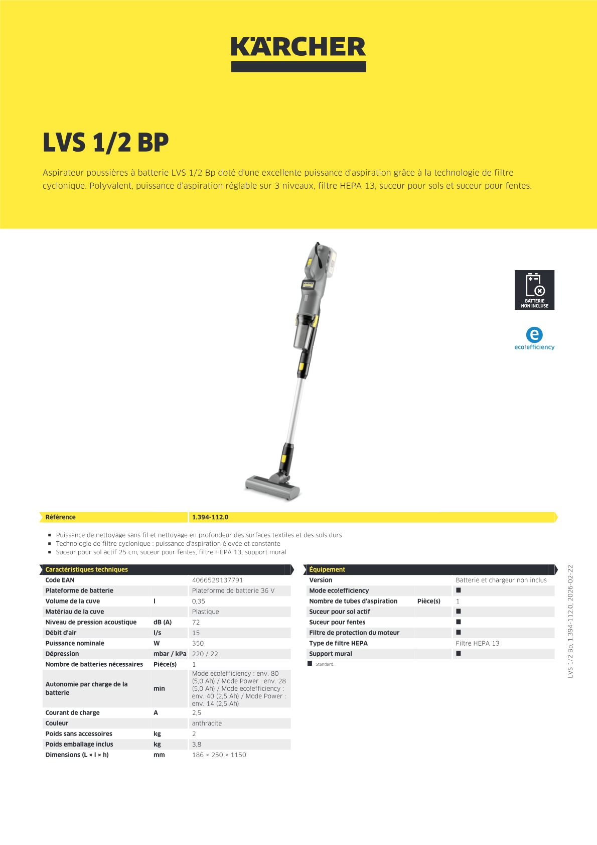 Informations produit
