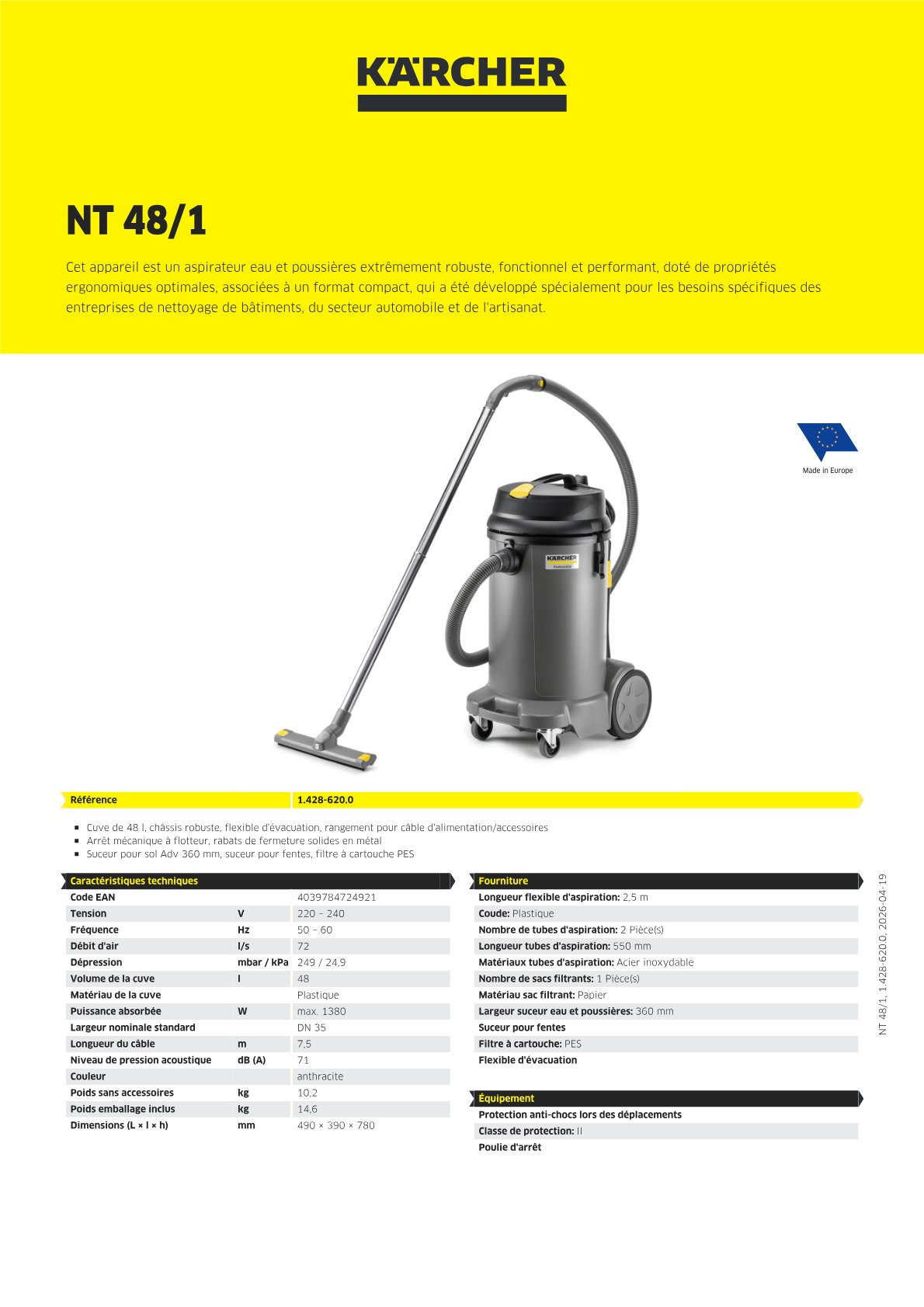 Informations sur le produit