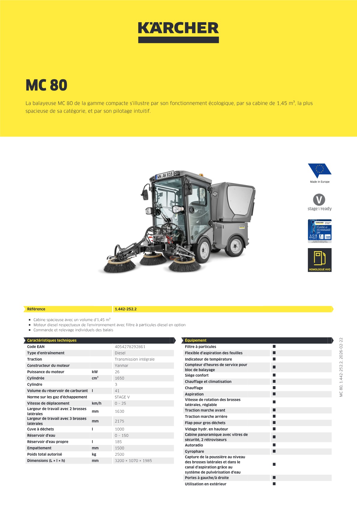 Informations produit