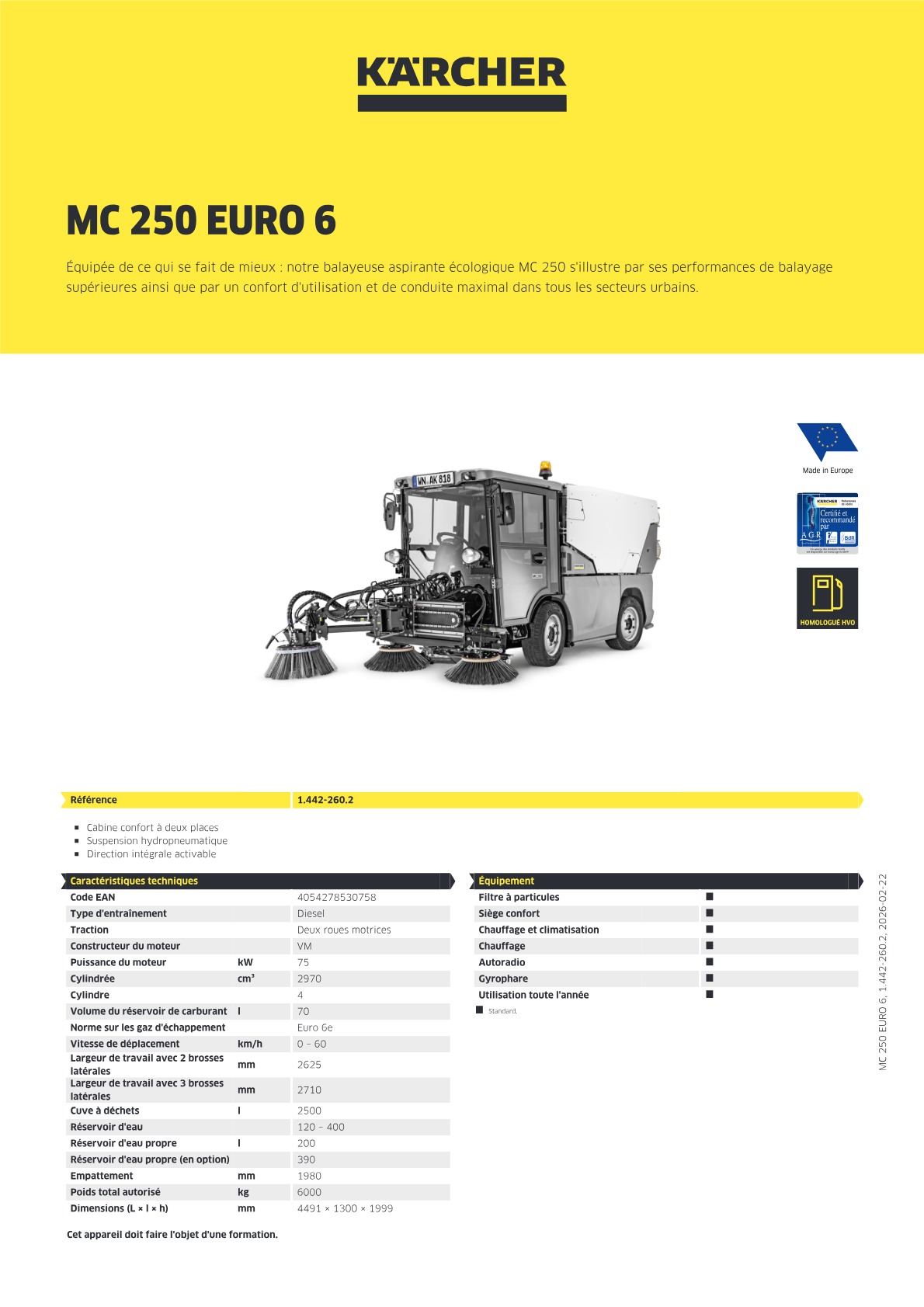 Informations produit
