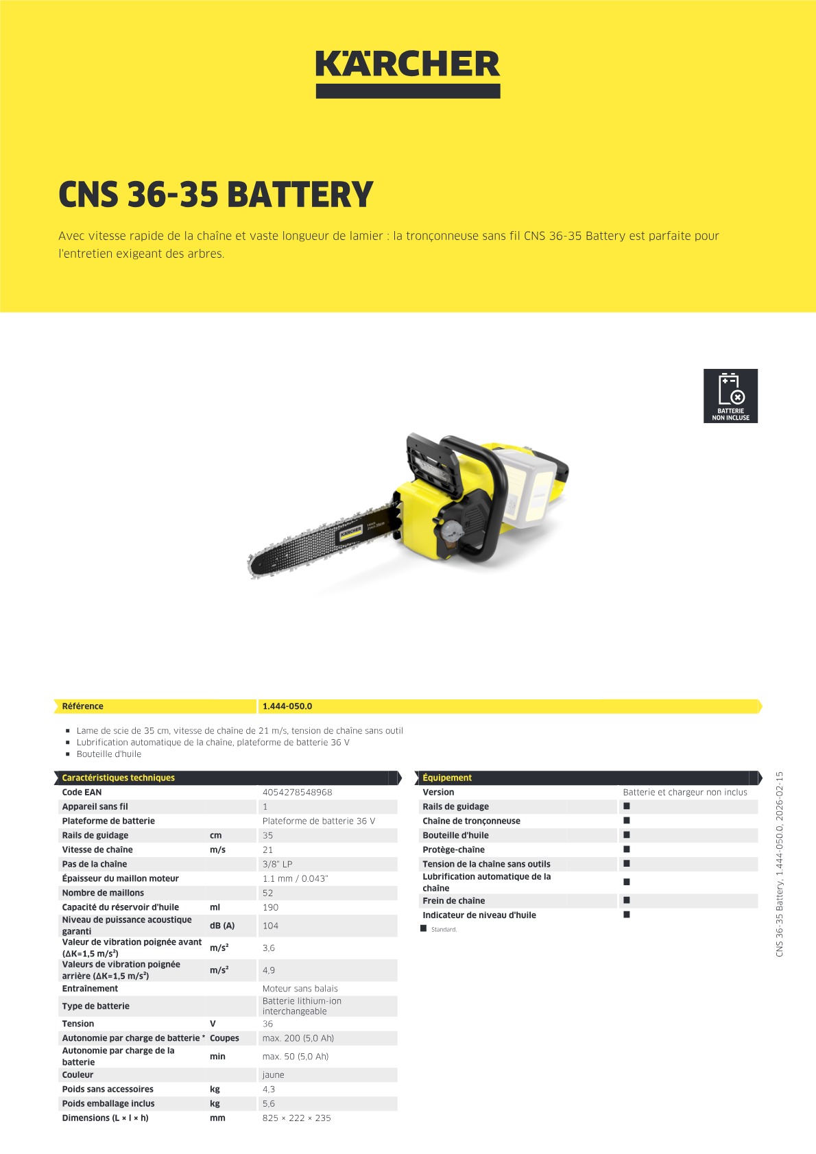 Informations produit