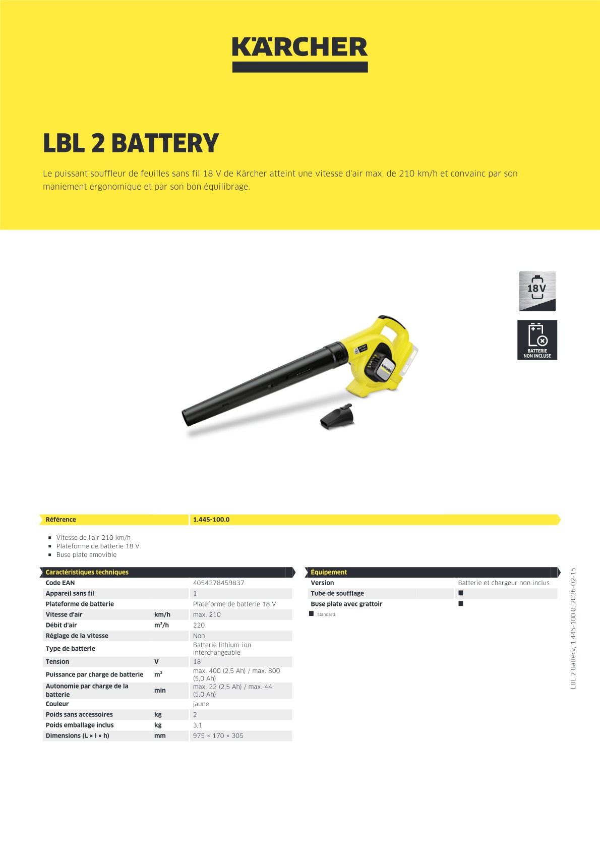 Informations produit