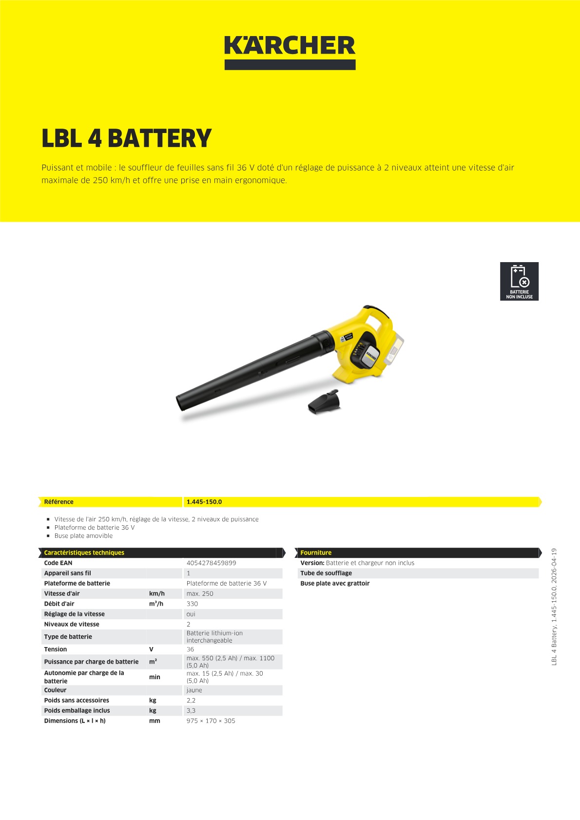 Informations sur le produit