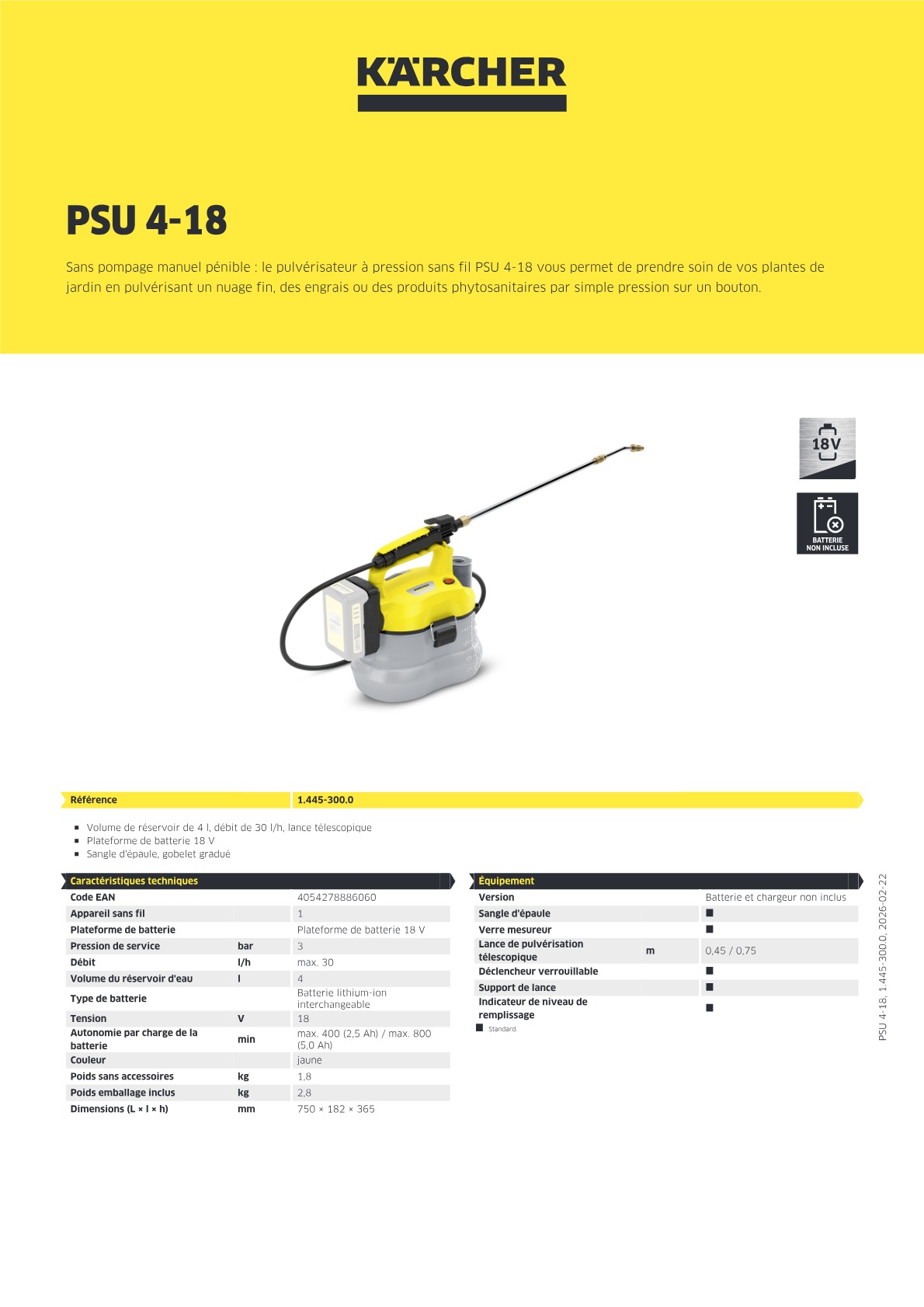 Informations produit