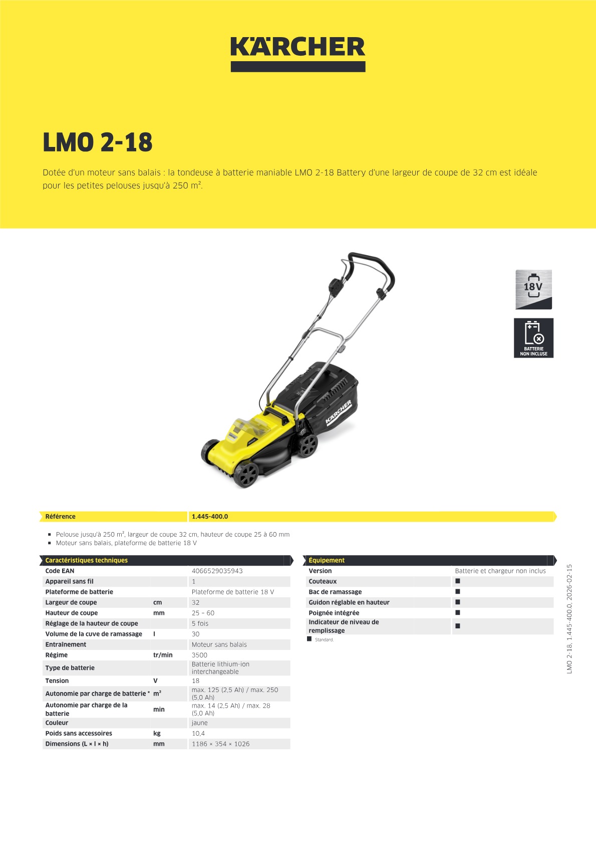 Informations produit