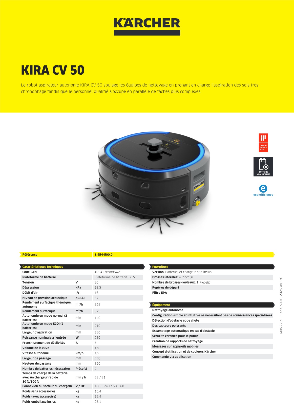 Informations sur le produit