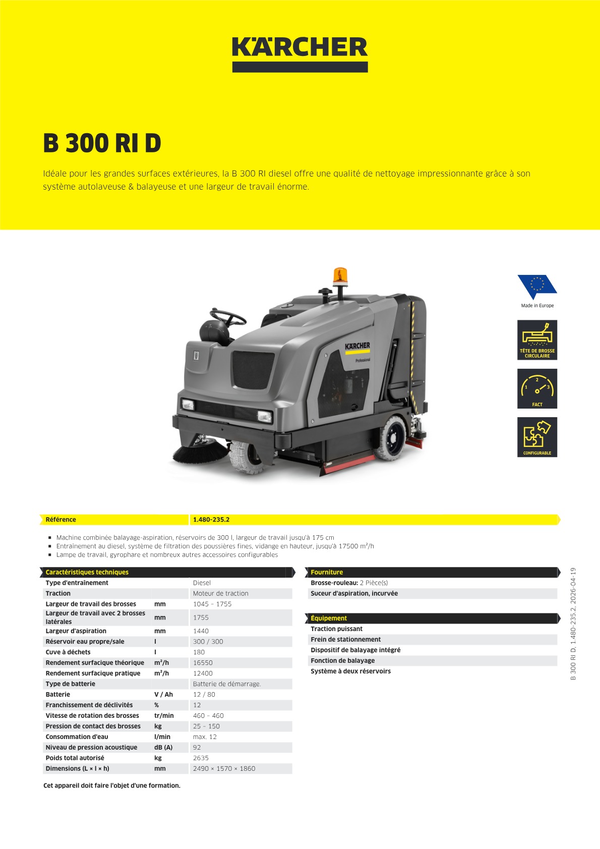 Informations sur le produit