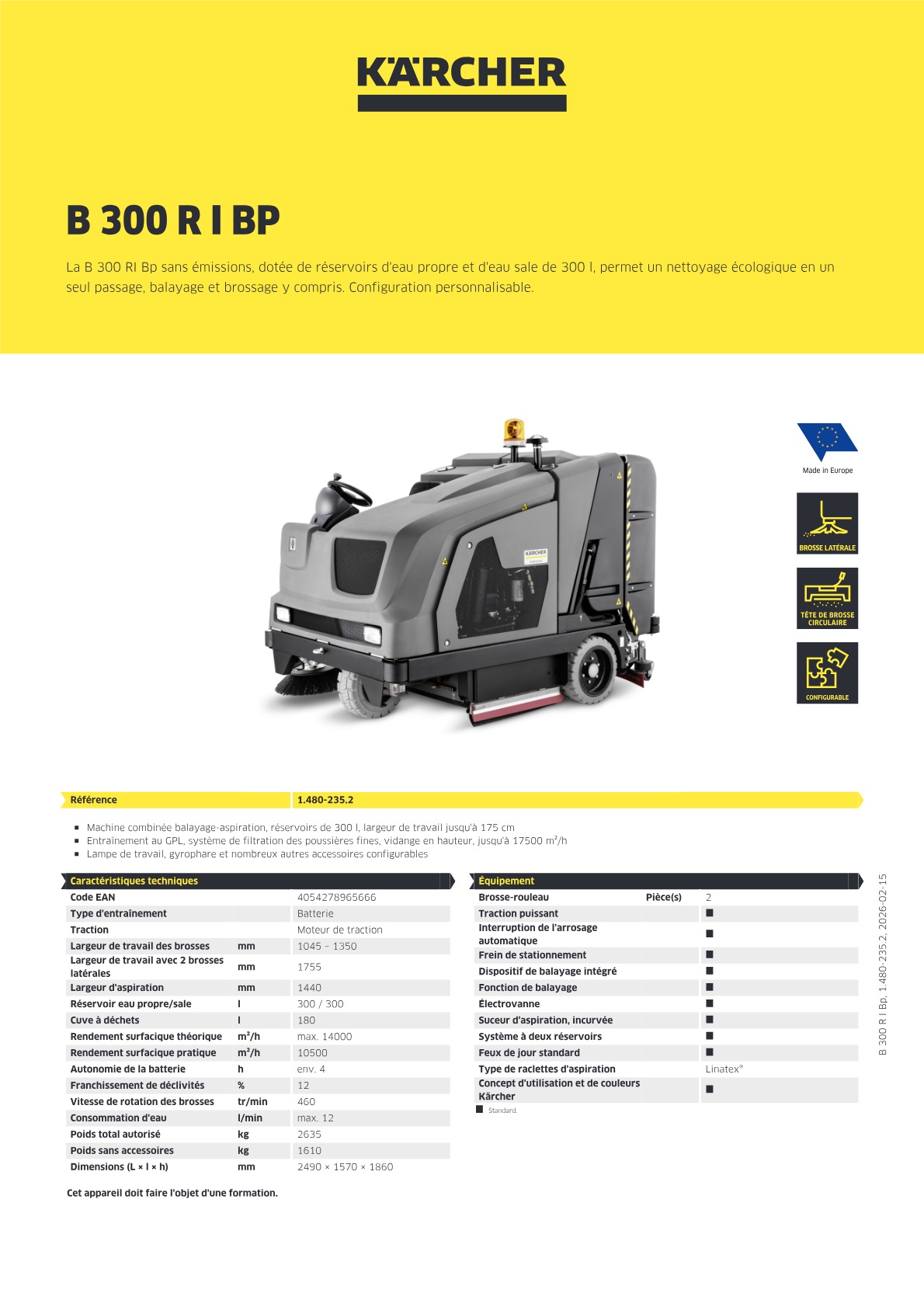 Informations produit