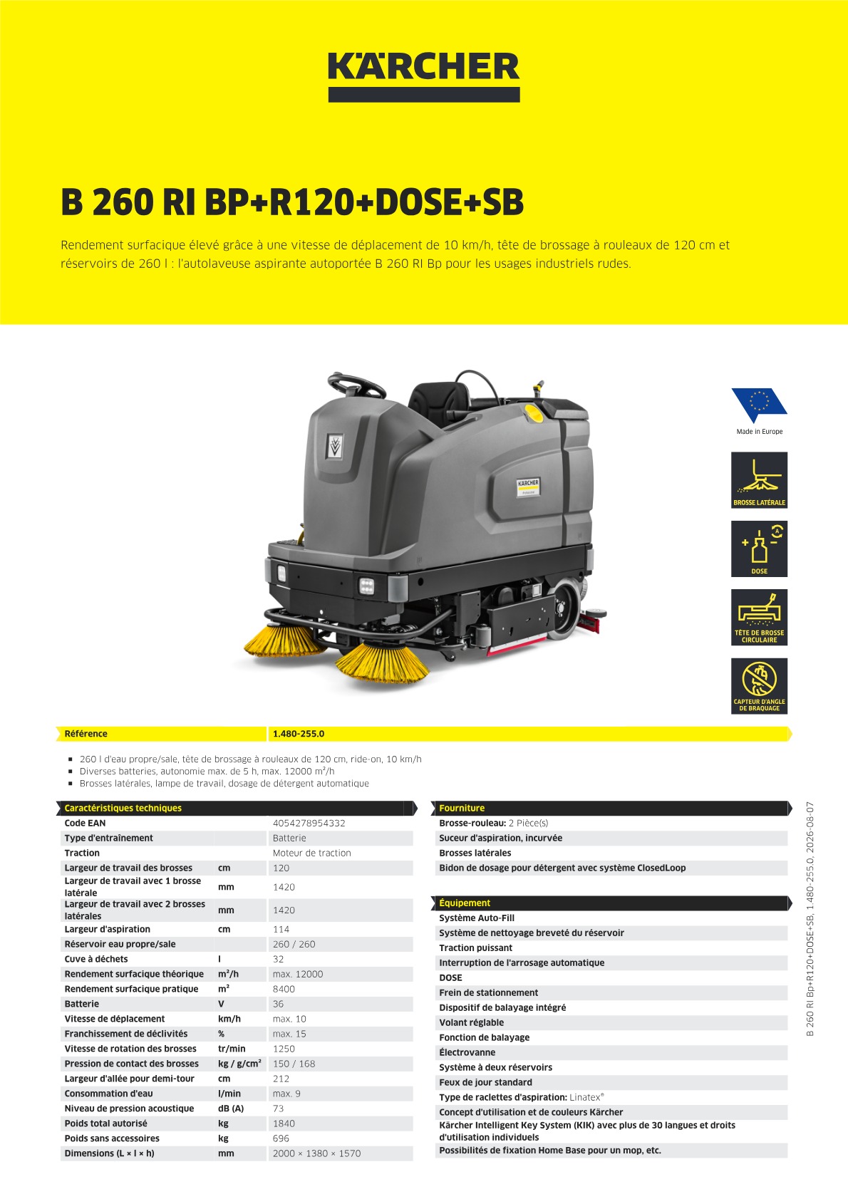 Informations sur le produit