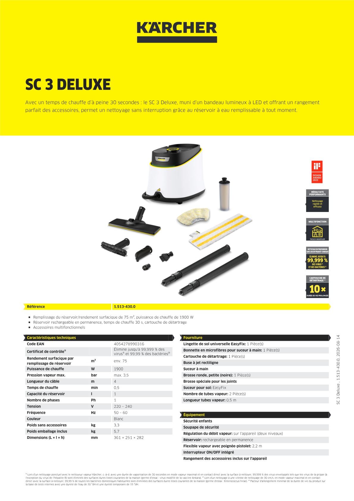 Informations sur le produit