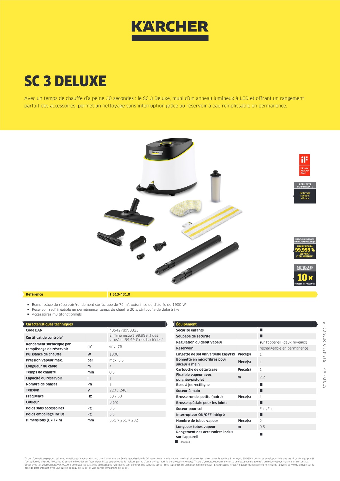 Informations produit