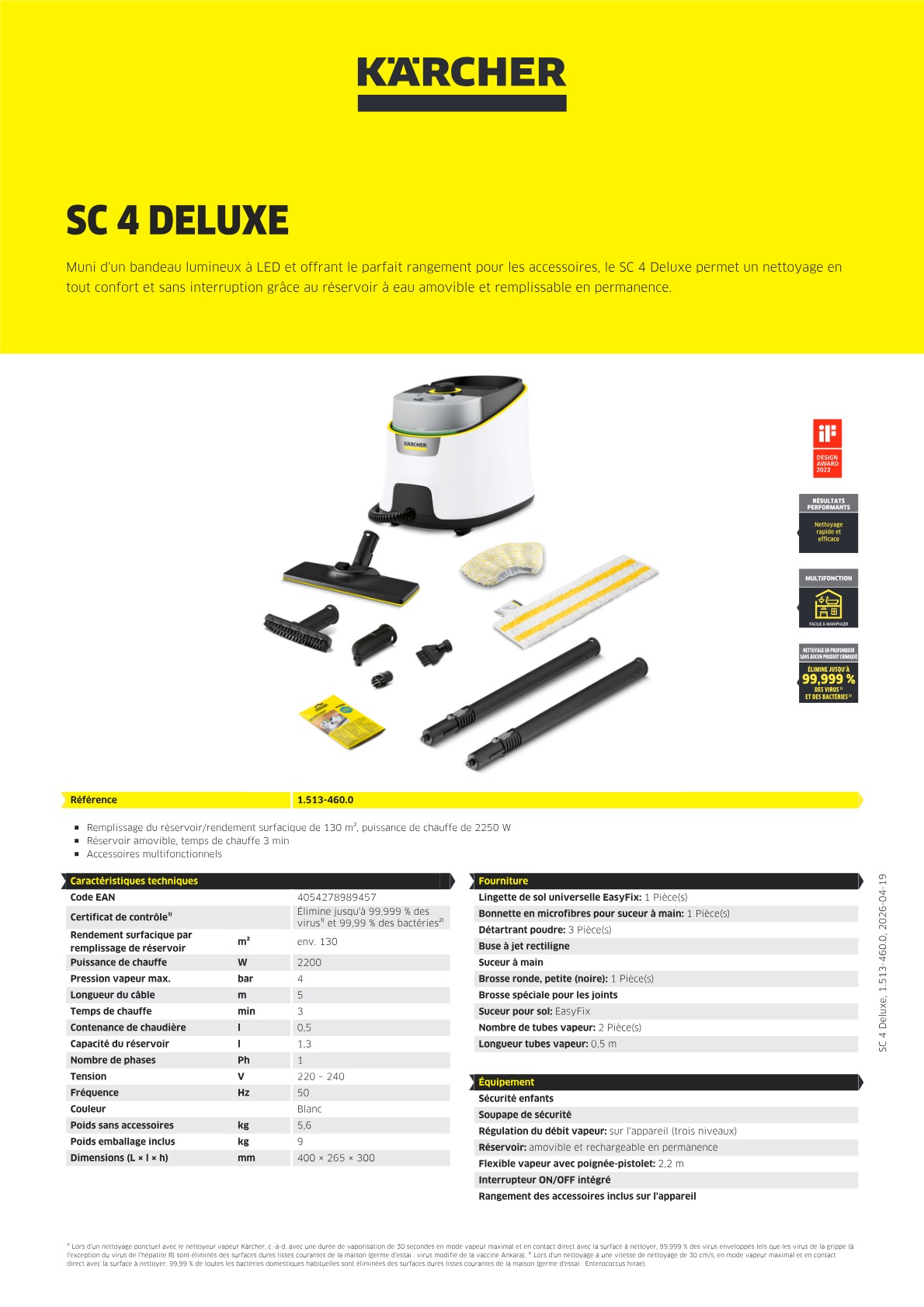 Informations sur le produit