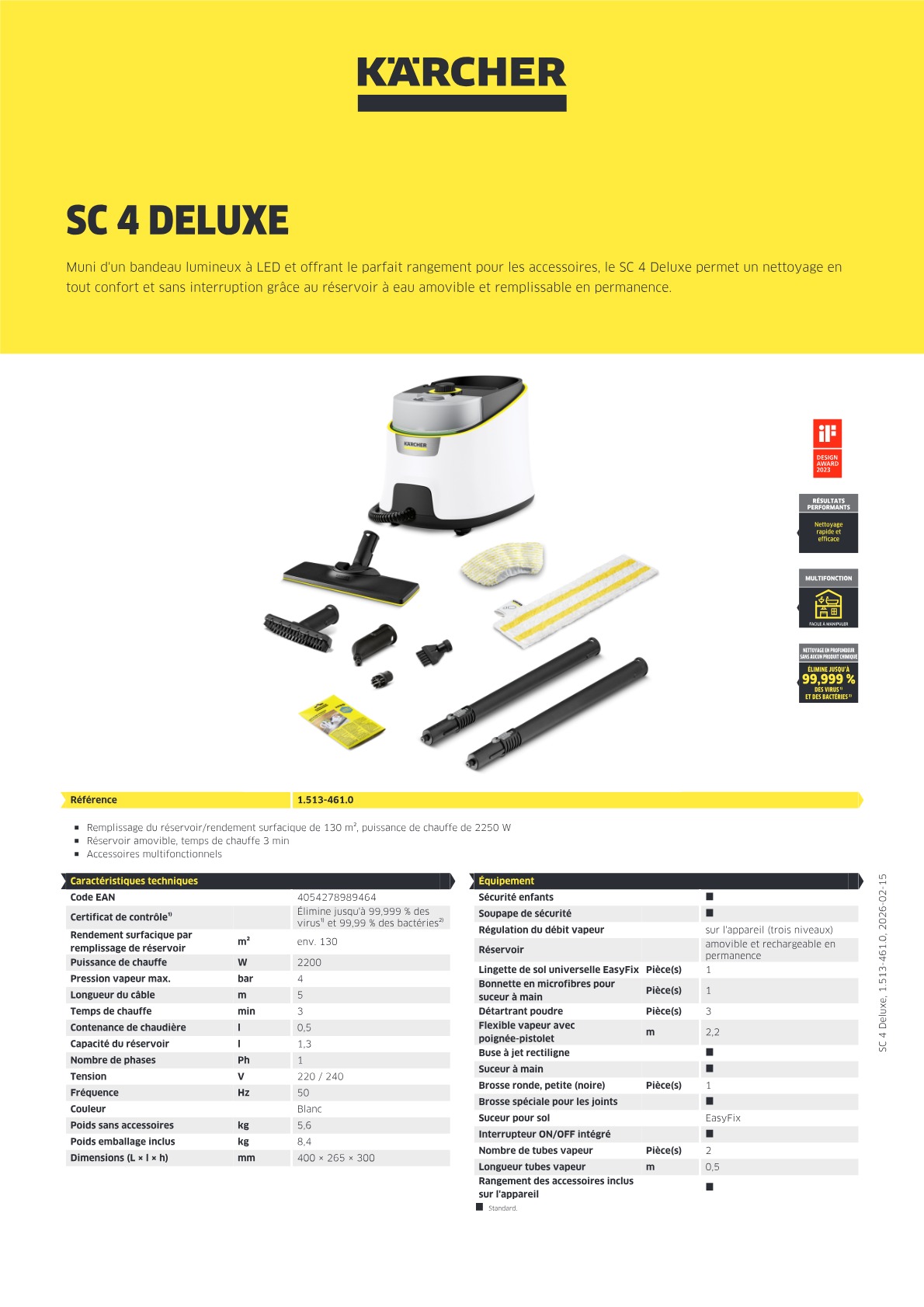 Informations produit
