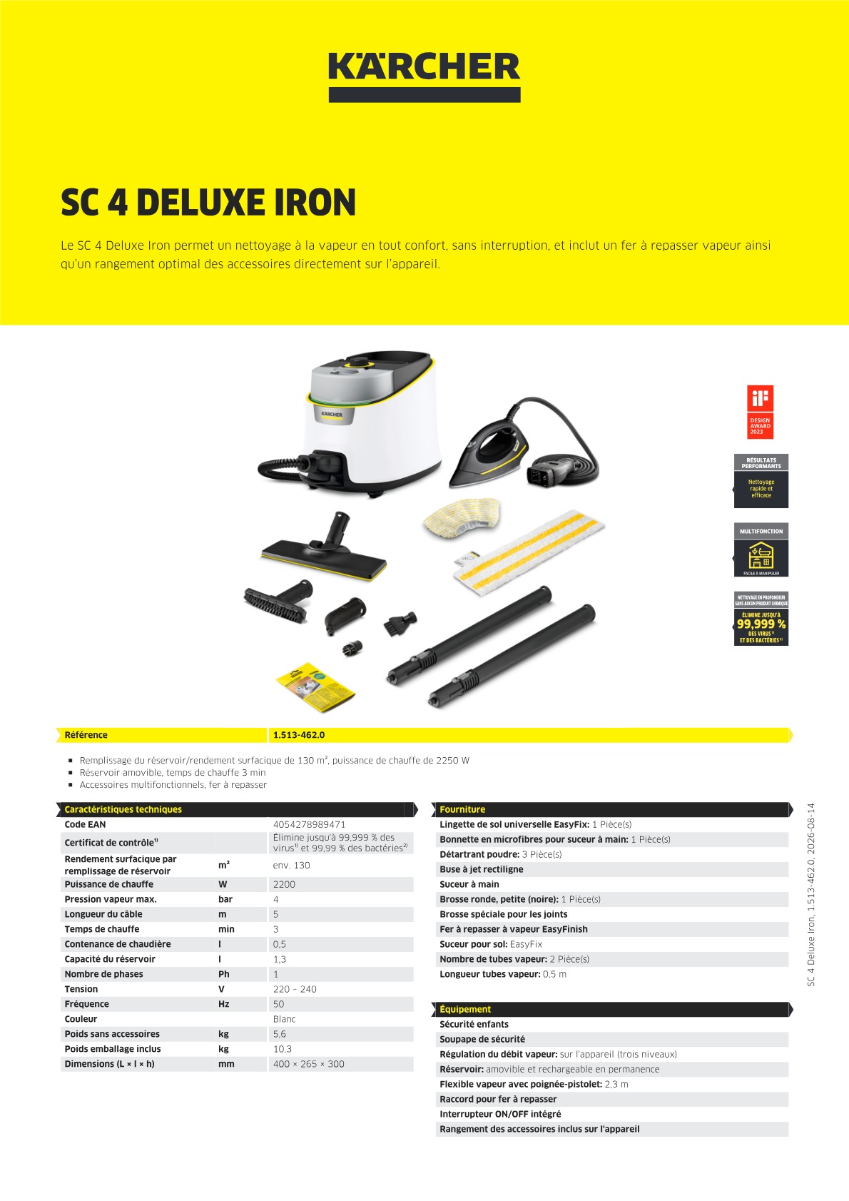 Informations sur le produit